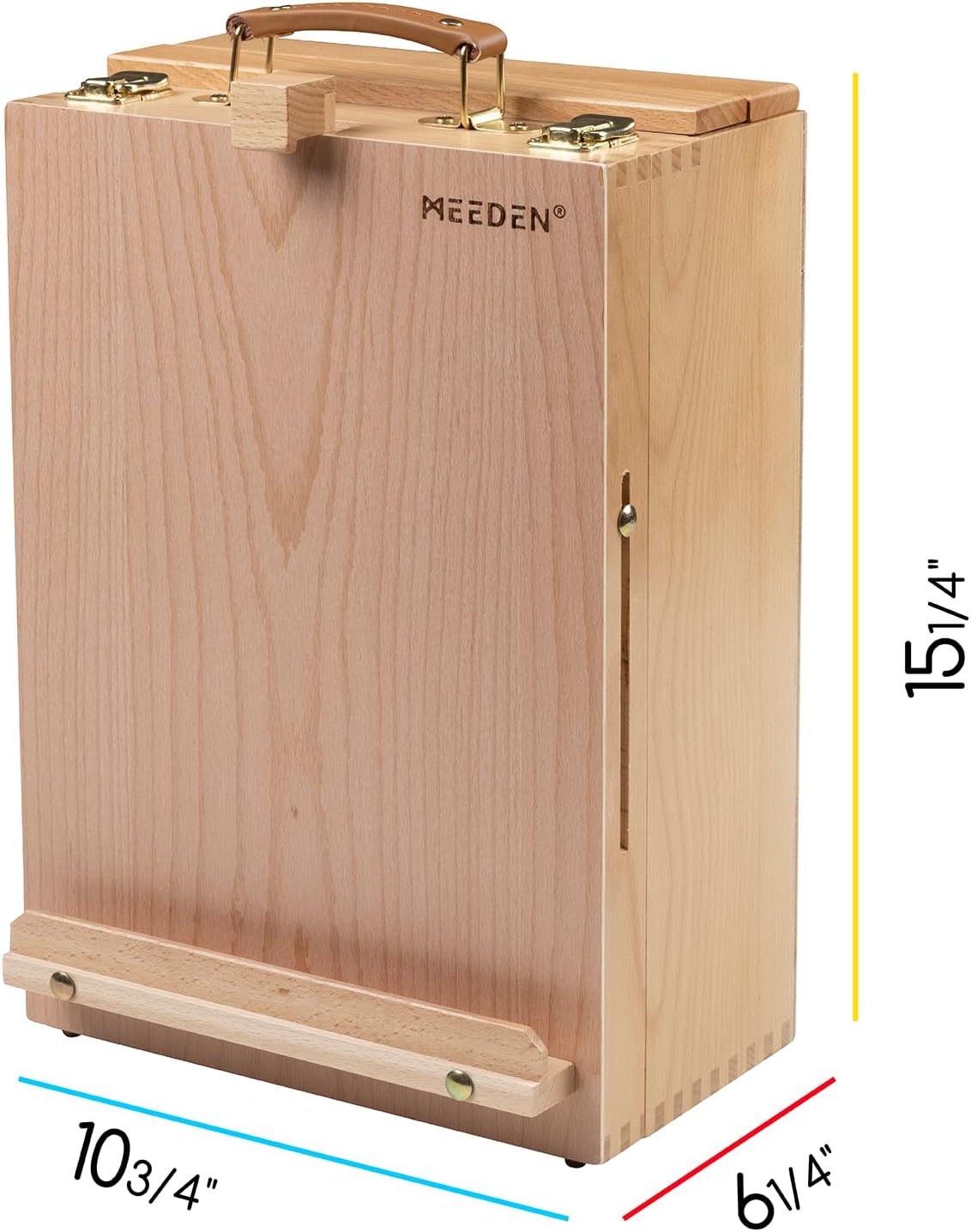Alternative view of MEEDEN Large Tabletop Easel Sketchbox, Adjustable Solid Beech Wood Desktop Easel Box, Travel Easel for Artists, Table Top easels for Painting, Wooden Art Storage Box for Artist, Adults & Beginners