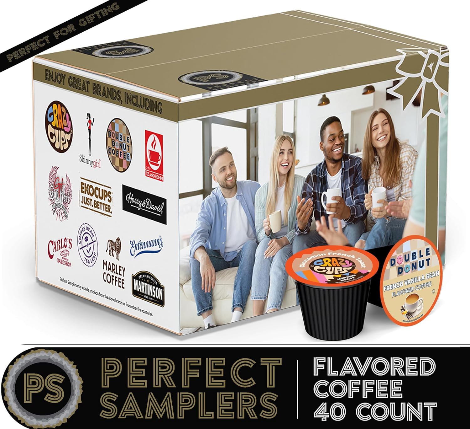 Alternative view of Crazy Cups Flavored Coffee Pods Variety Pack for Keurig K Cups Brewers, Assorted Flavored Coffee Sampler, 40 Count