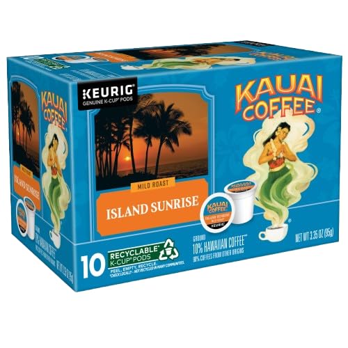 Alternative view of Kauai Coffee K-Cup Pods for Keurig Brewers u2013 Arabica Coffee, 10% Hawaiian u2013 Mild, Medium and Dark Roast, Rich, Smooth, No Bitterness u2013 Six Flavors, 6 Packs of 10 Single Serve K-Cups