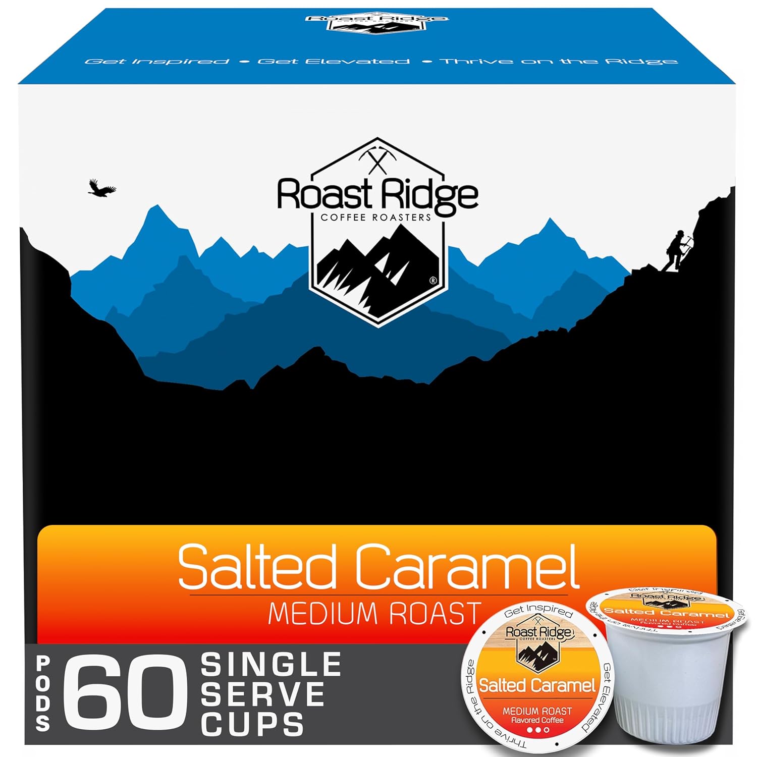 Roast Ridge Single Serve Coffee Pods for Keurig K-Cup Brewers, Variety Pack, 100 Count (20 each: Salted Caramel, Southern Pecan, Chocolate Mocha, Hazelnut, French Vanilla) - Image 9