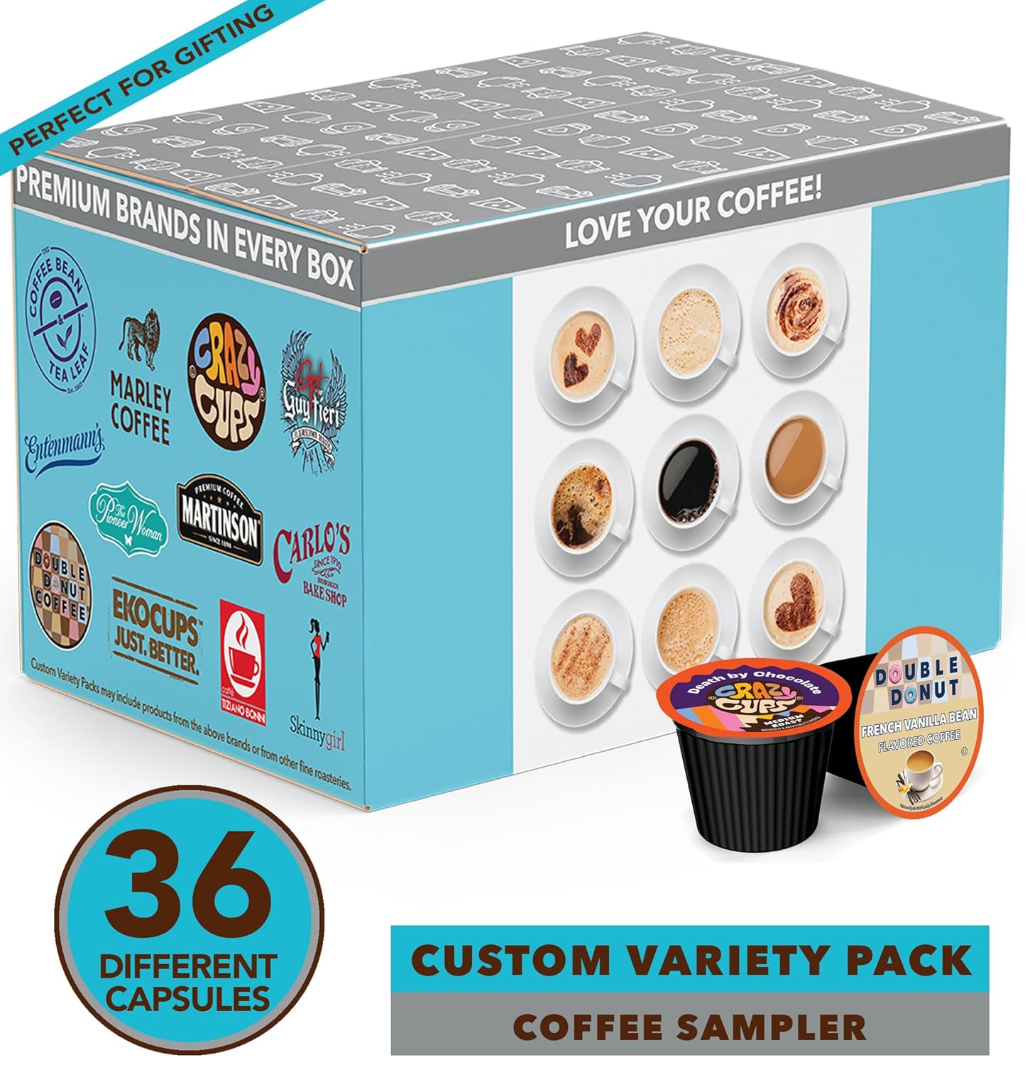 Alternative view of Crazy Cups Flavored Coffee Pods Variety Pack for Keurig K Cups Brewers, Assorted Flavored Coffee Sampler, 36 Count(Pack of 1)