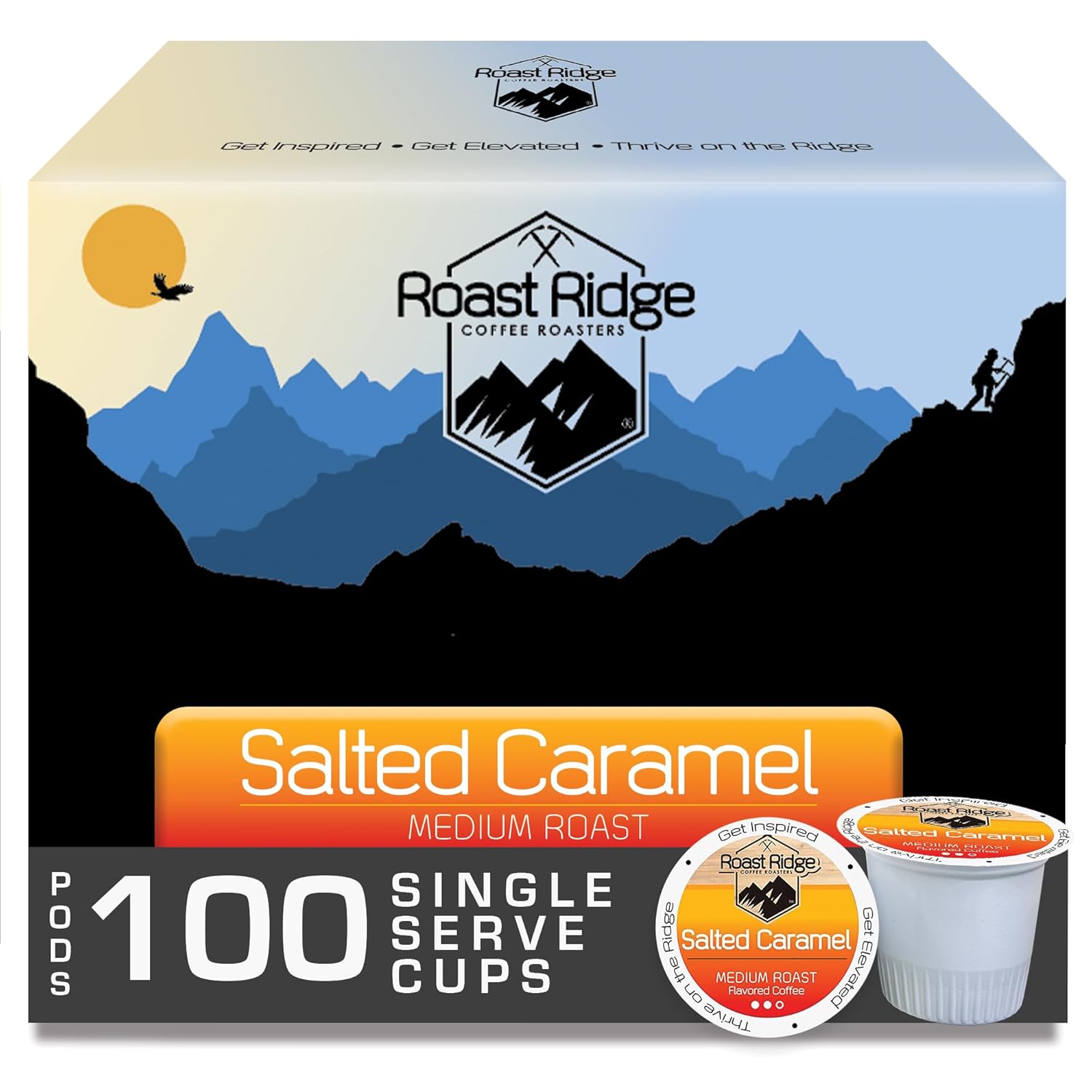 Roast Ridge Single Serve Coffee Pods for Keurig K-Cup Brewers, Variety Pack, Light Roast, Medium Roast, Dark Roast, 100 Count (25 each: Breakfast Blend, Donut Shop, French Roast, Colombian) - Image 9