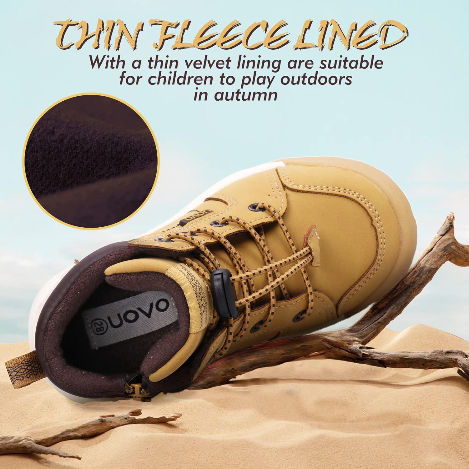 Alternative view of Eggseed Boys Snow Fashion Boots Winter Waterproof Slip Resistant Outdoor Ankle Walking Sports Shoes (Toddler/Little Kid/Big Kid)