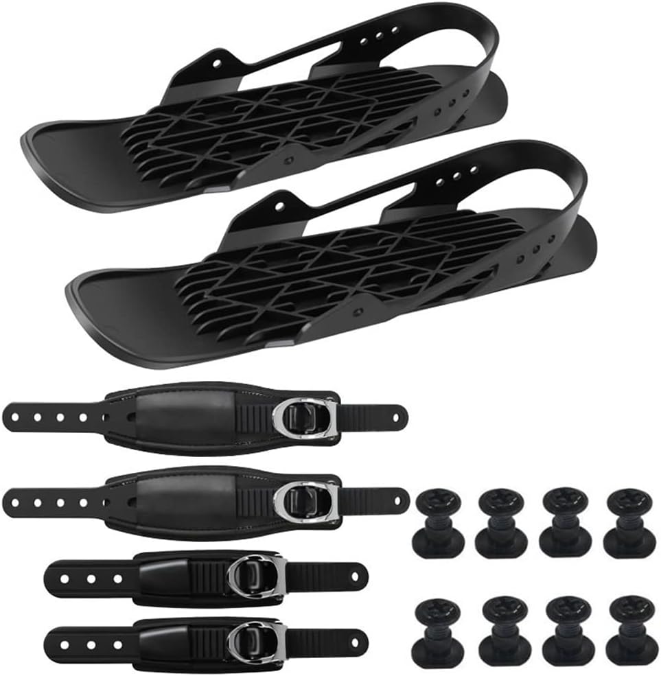 Mini Short Ski Skates for Snow, KEYUSHOP Kid Adult Adjustable Shortest Snowskates Snow blades Skiboards Skis for Winter Shoes, Attach to Skis Boots or Snowboard Boots , for Winter Skiing Equipment