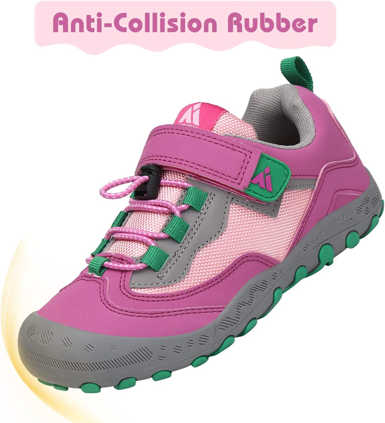 Alternative view of Mishansha Boy's Girl's Hiking Shoes Low Top Sneakers Outdoor Trekking Walking Climbing Running Shoes