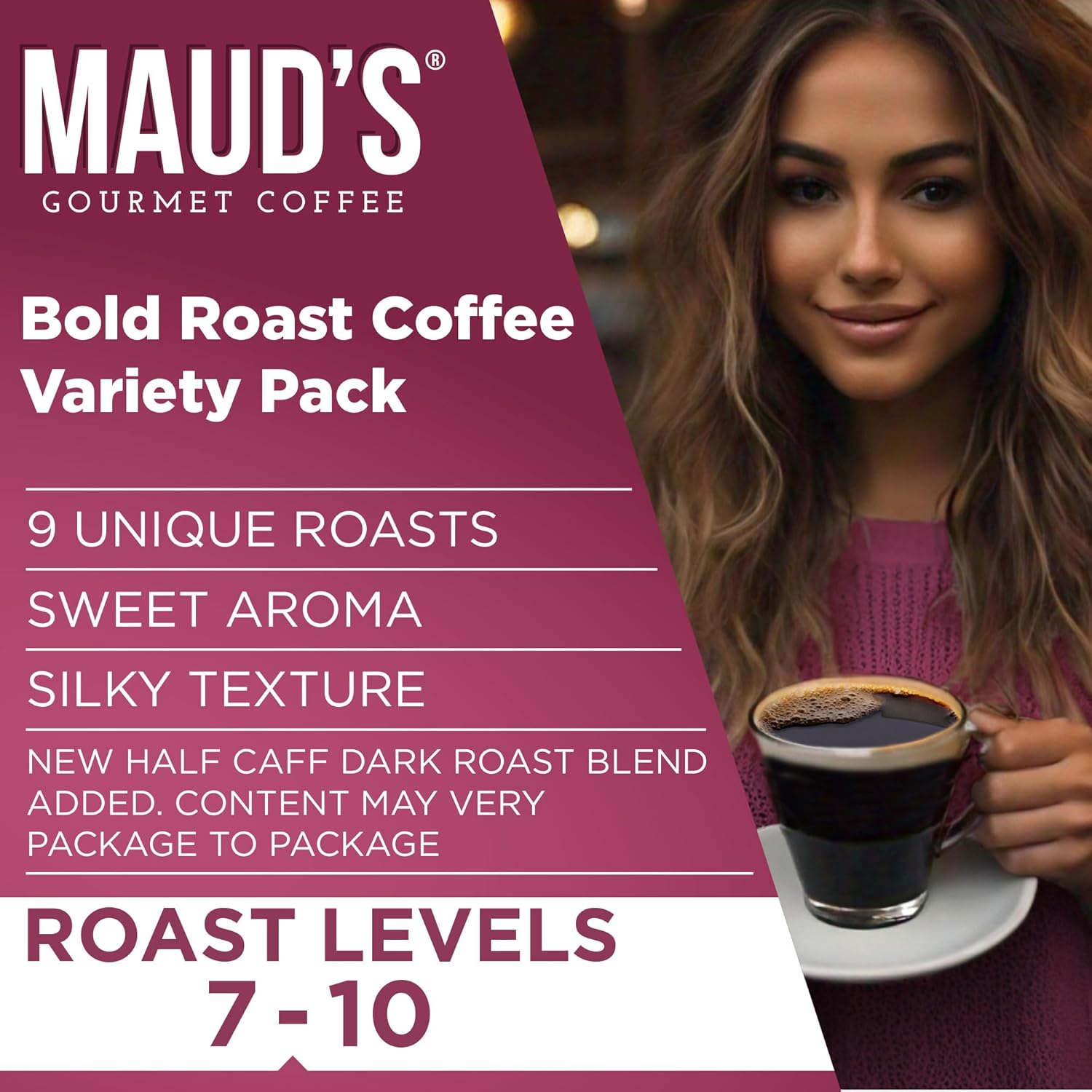 Alternative view of Maud's Bold Dark Roast Coffee Pods Variety Pack, 40 ct, 9 Assorted Dark Roast Flavors in Recyclable Single Serve Pods u2013 100% Arabica Coffee, Compatible with Keurig K Cups Maker