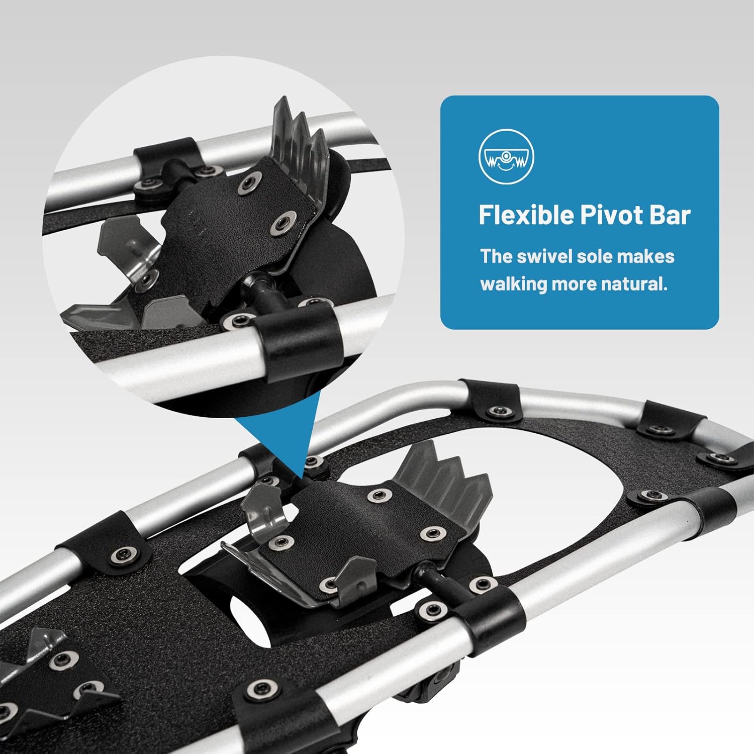 Alternative view of G2 30/36 Inches Light Weight Snowshoes Set with Trekking Poles, Anti-Slip Sole, Fast Ratchet Binding, for Women Men Youth (Blue/Green)