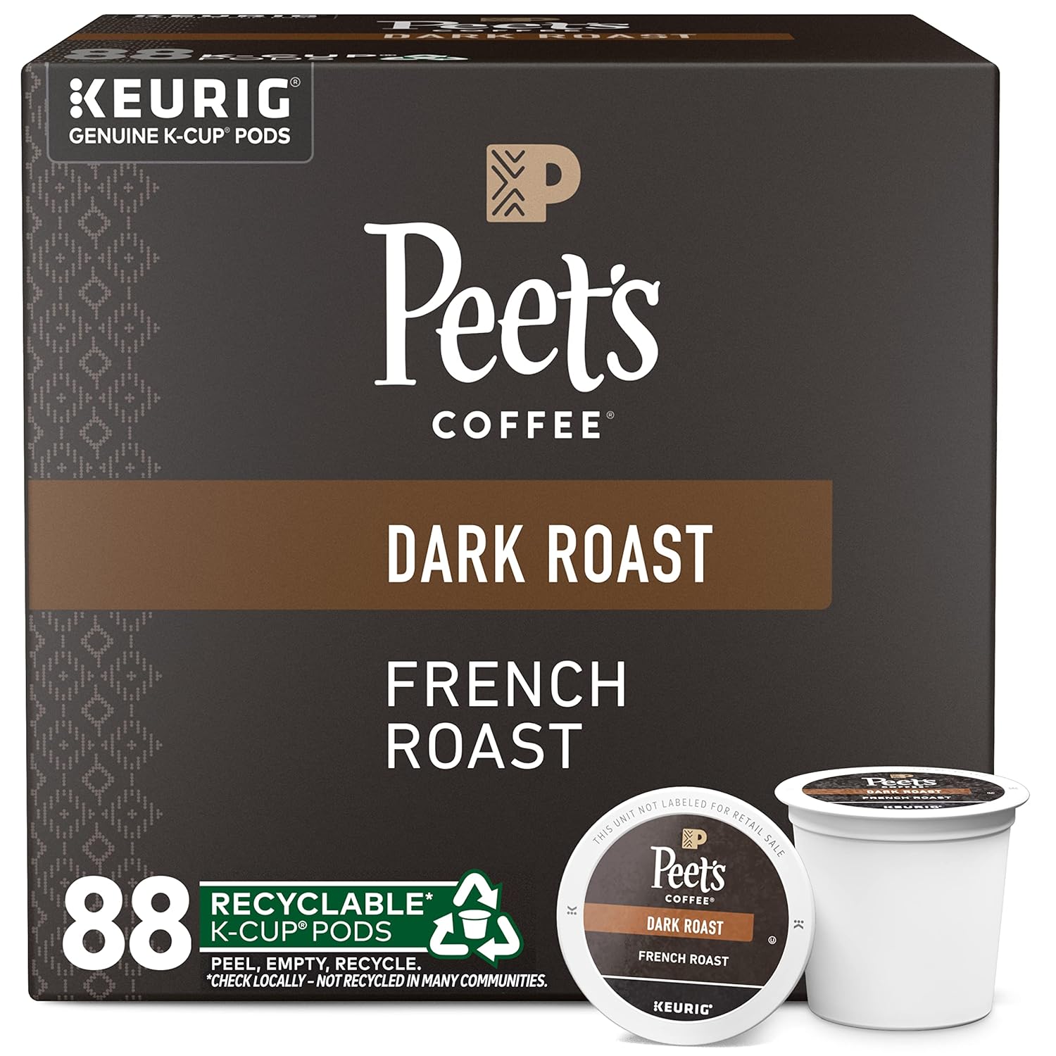 Peet's Coffee, Dark Roast Keurig K-Cup Pods 100% Arabica Coffee, Major Dickason's Blend 75 Count (1 Box of 75 Pods) - Image 9