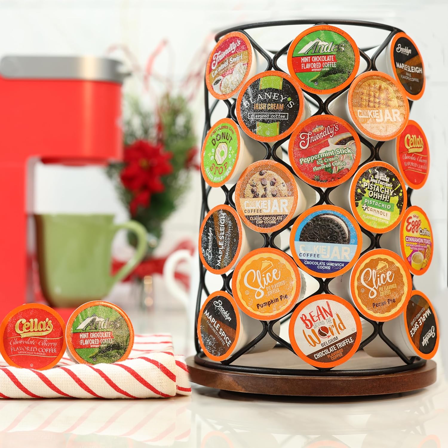 Two Rivers Coffee Sleigh All Day Holiday Coffee Pods Compatible with Keurig K Cup Brewers, Assorted Coffee Sampler, 40 Count (Pack of 1)