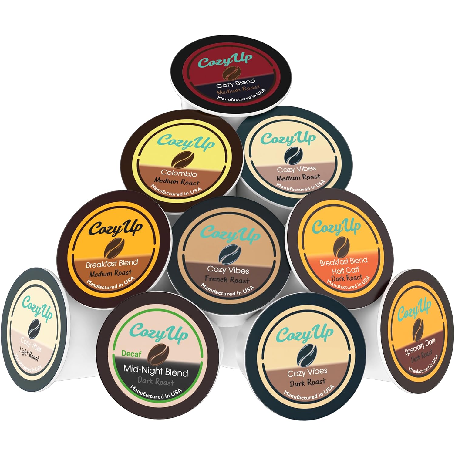 Alternative view of Cozy Up Variety Coffee Pods Compatible with Keurig K-Cup Brewers, 10 Assorted Flavors, 100 Count