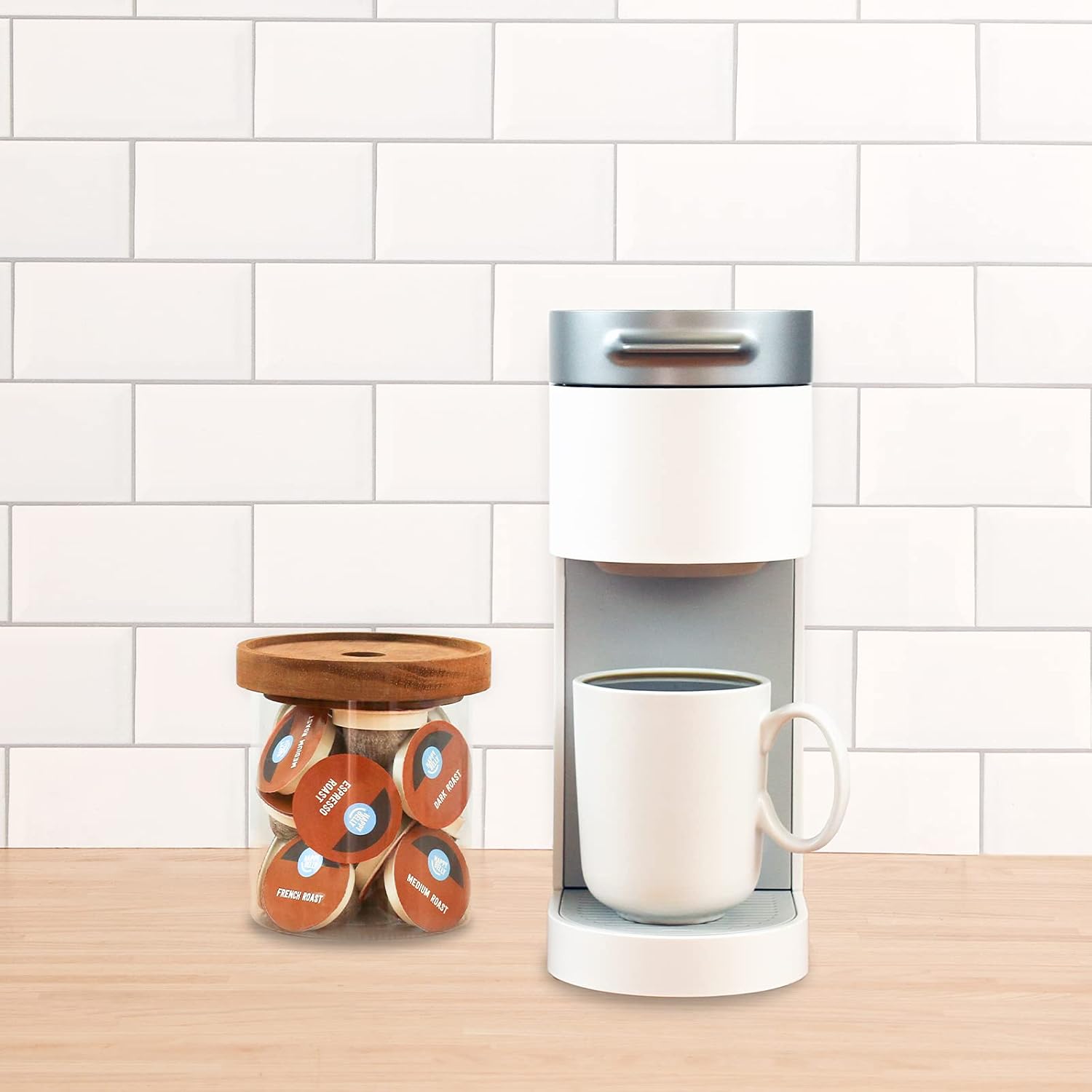 Amazon Brand - Happy Belly Variety Pack Compostable Coffee Pods, Compatible with K-Cup Brewer (Breakfast Blend, Dark/ Medium/ French Roast) 96 count (Pack of 1) - Image 8