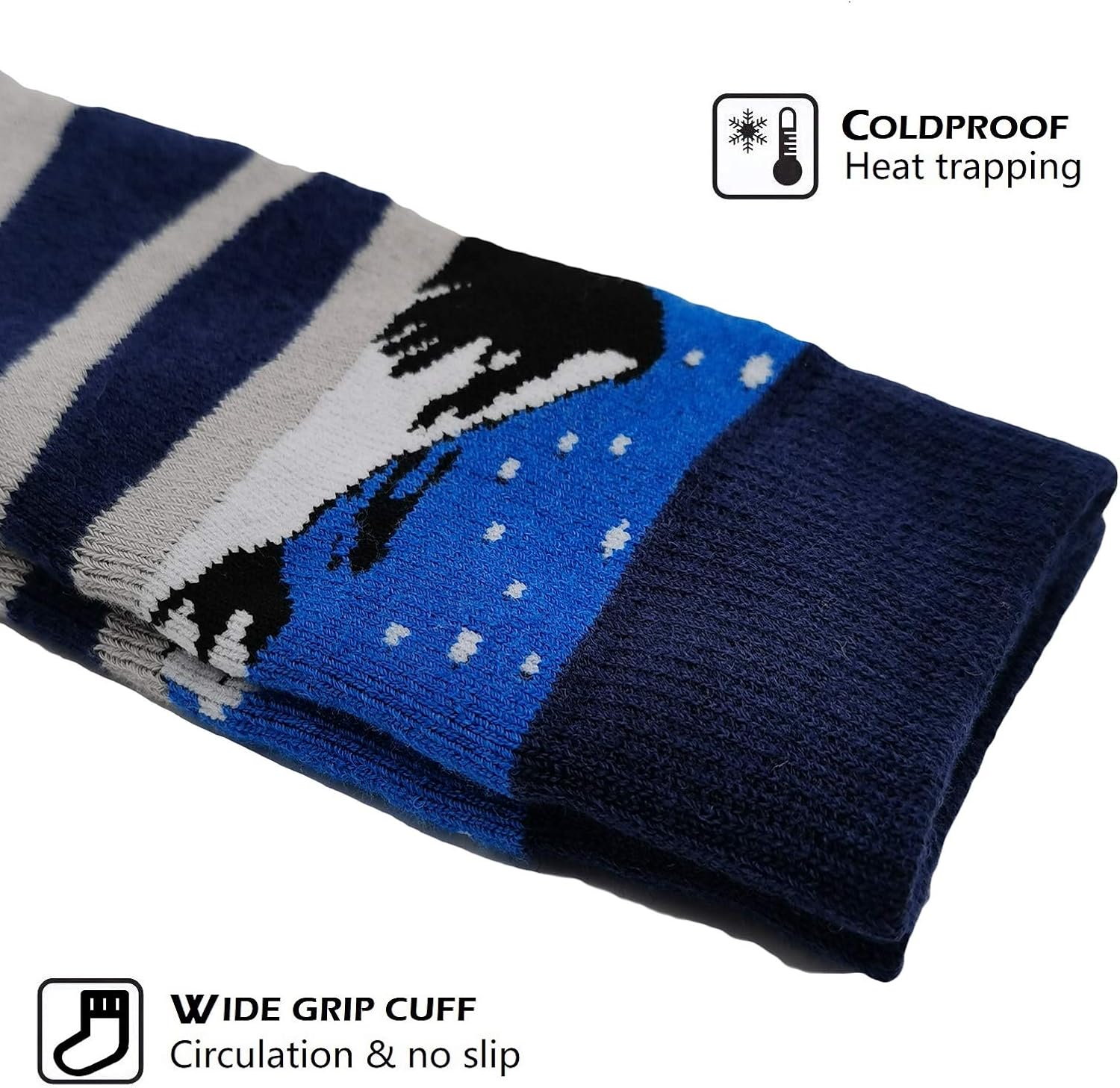 Alternative view of HIGHCAMP 2 Pairs Kids Merino Wool Ski Snowboard Socks Boy Girl Toddler Winter Snow Socks