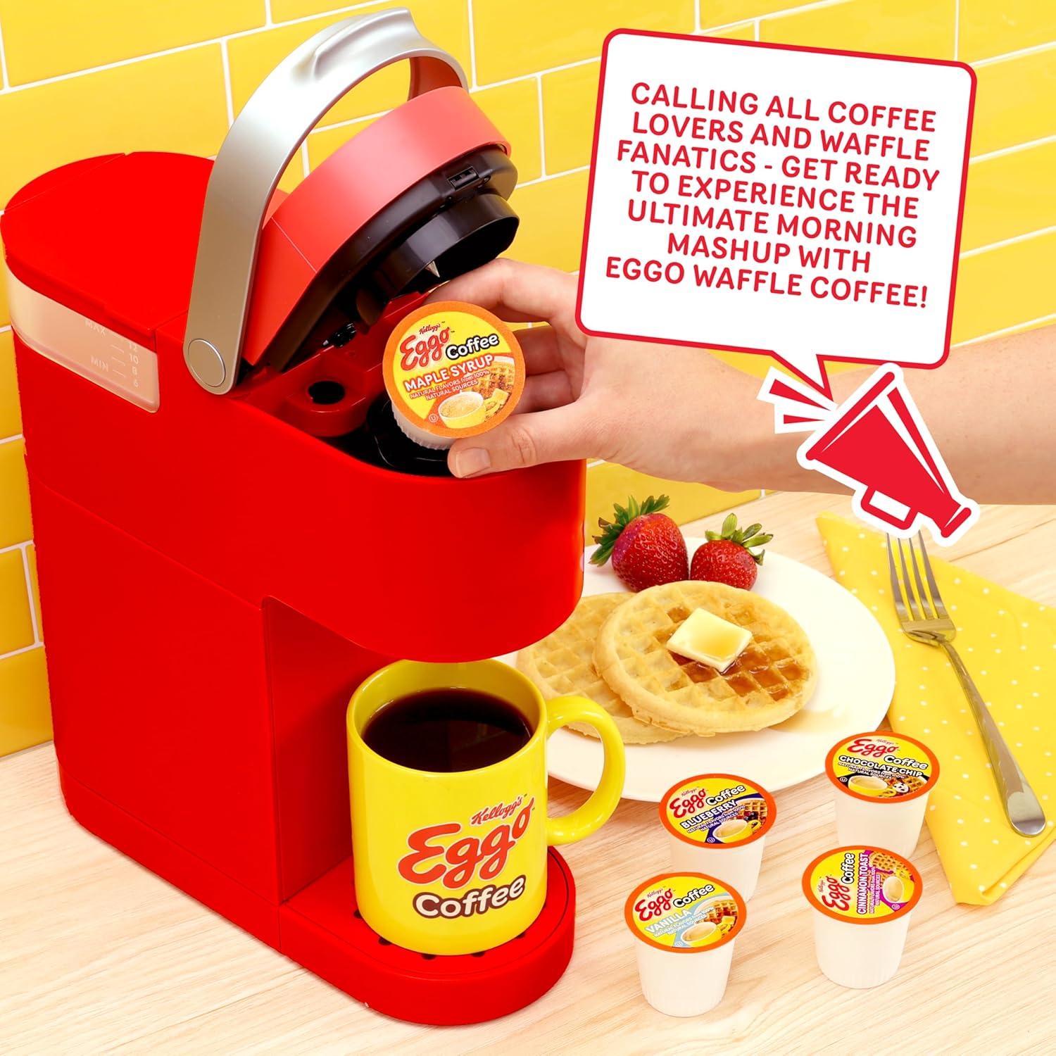 Alternative view of Eggo Beverages Waffle Flavored Coffee Pods Variety Pack Sampler for Keurig K Cup Brewers, Fair Trade Certified, 40 Count u2013 Chocolate Chip, Cinnamon, Maple Syrup, Blueberry, Vanilla