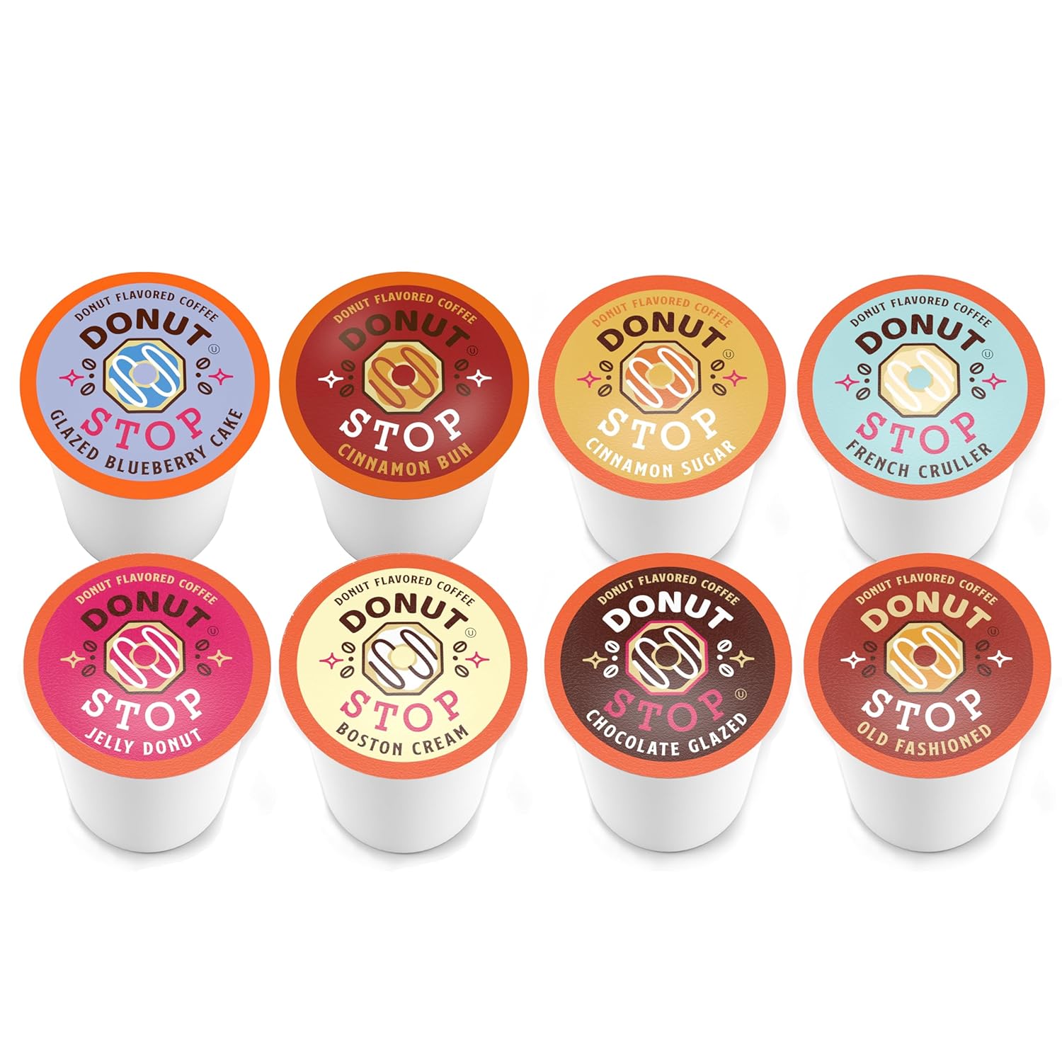Alternative view of Donut Stop Flavored Coffee Pods, Compatible with 2.0 K-Cup Brewers, Donut Flavor Coffees, Assorted Variety Pack, 40 Count