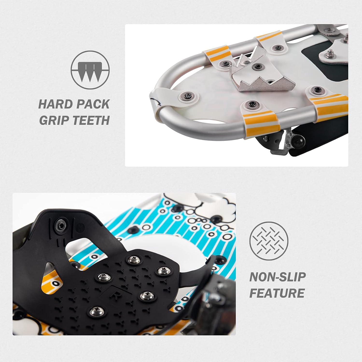 Alternative view of G2 16 Inch Kids Snowshoes, Snow Baskets, Storage Bag, Fast Ratchet Binding Design, for Child Youth Boys and Girls, Blue&Orange Avaliable