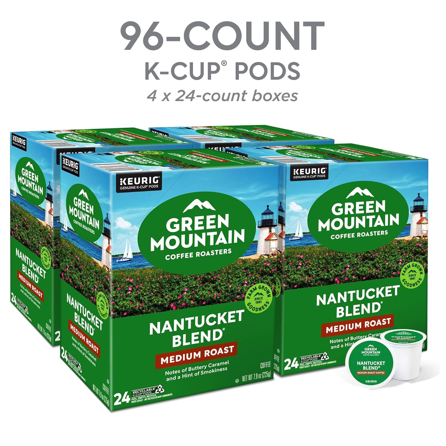Alternative view of Green Mountain Coffee Roasters Nantucket Blend Keurig Single-Serve K-Cup Pods, Medium Roast Coffee, 96 Count