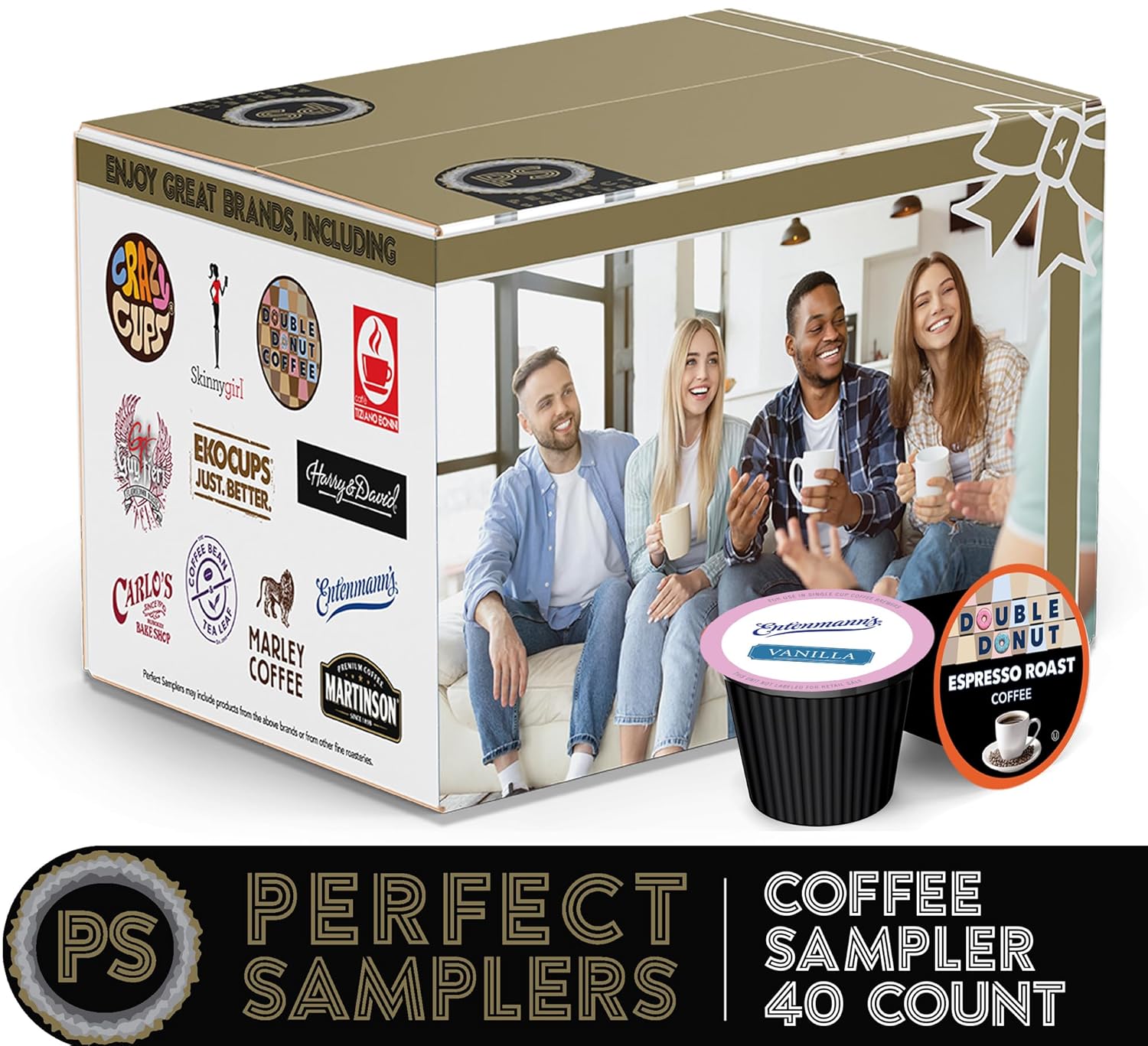 Coffee Pods Variety Pack Sampler, Coffee Lovers Single-Serve Capsules & Pods For Keurig K Cup Machines, Assorted Variety Pack, 40 Count