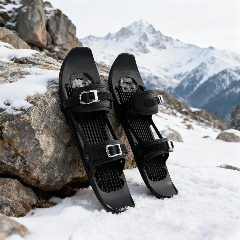 Alternative view of Snow Pro Mini Short Ski Skates Set - Adjustable Skates, Gloves, Goggles for Winter Sports