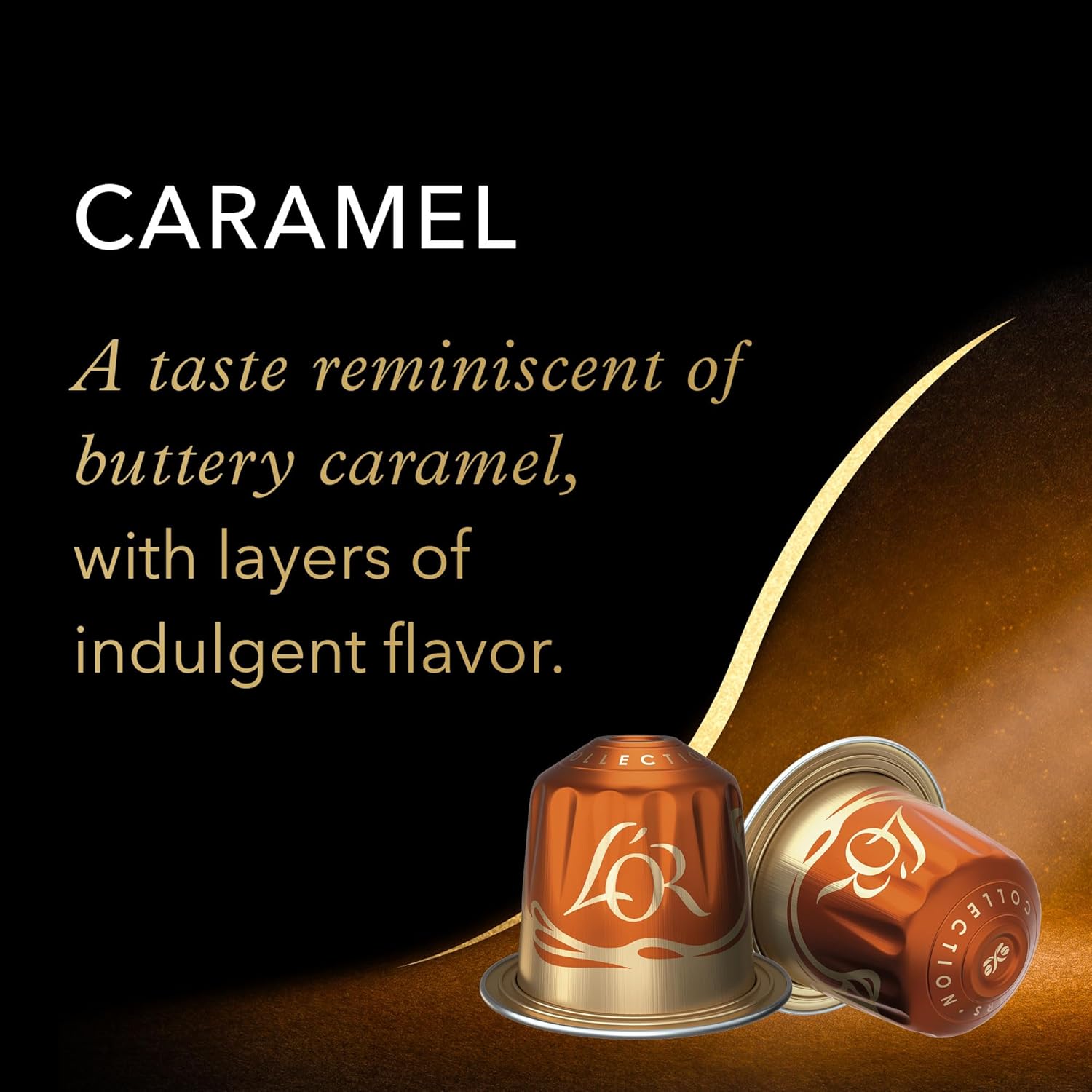Alternative view of L'OR Espresso Capsules, 10 Count Caramel, Single-Serve Aluminum Coffee Capsules Compatible with the L'OR BARISTA System & *Nespresso Original Machines, 10 Count (Pack of 1)
