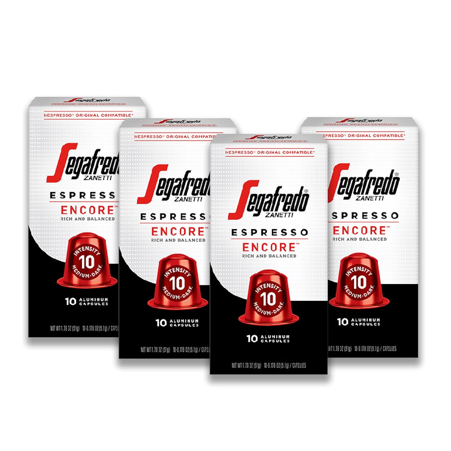 Segafredo Zanetti Espresso Capsules u2013 Aluminum Pods for Nespresso Original Machines u2013 4 Flavor Variety Pack Premium Espresso u2013 Forte, Ovation, Encore, and Sinfonia u2013 Variety, 10 Count (Pack of 4) - Image 7