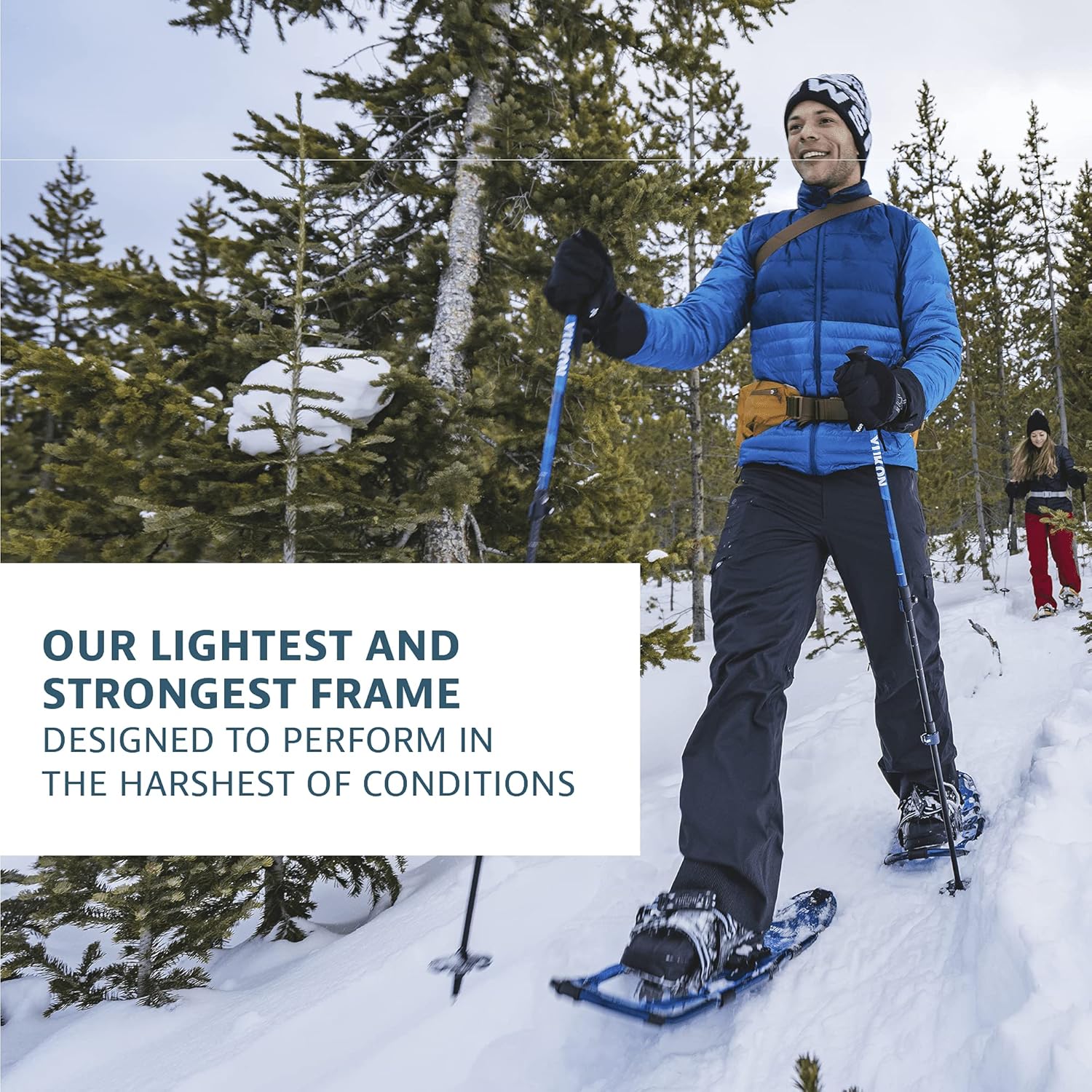 Yukon Charlie's Advanced Snowshoe Kit, Includes Snowshoes, Trekking Poles and Travel Bag