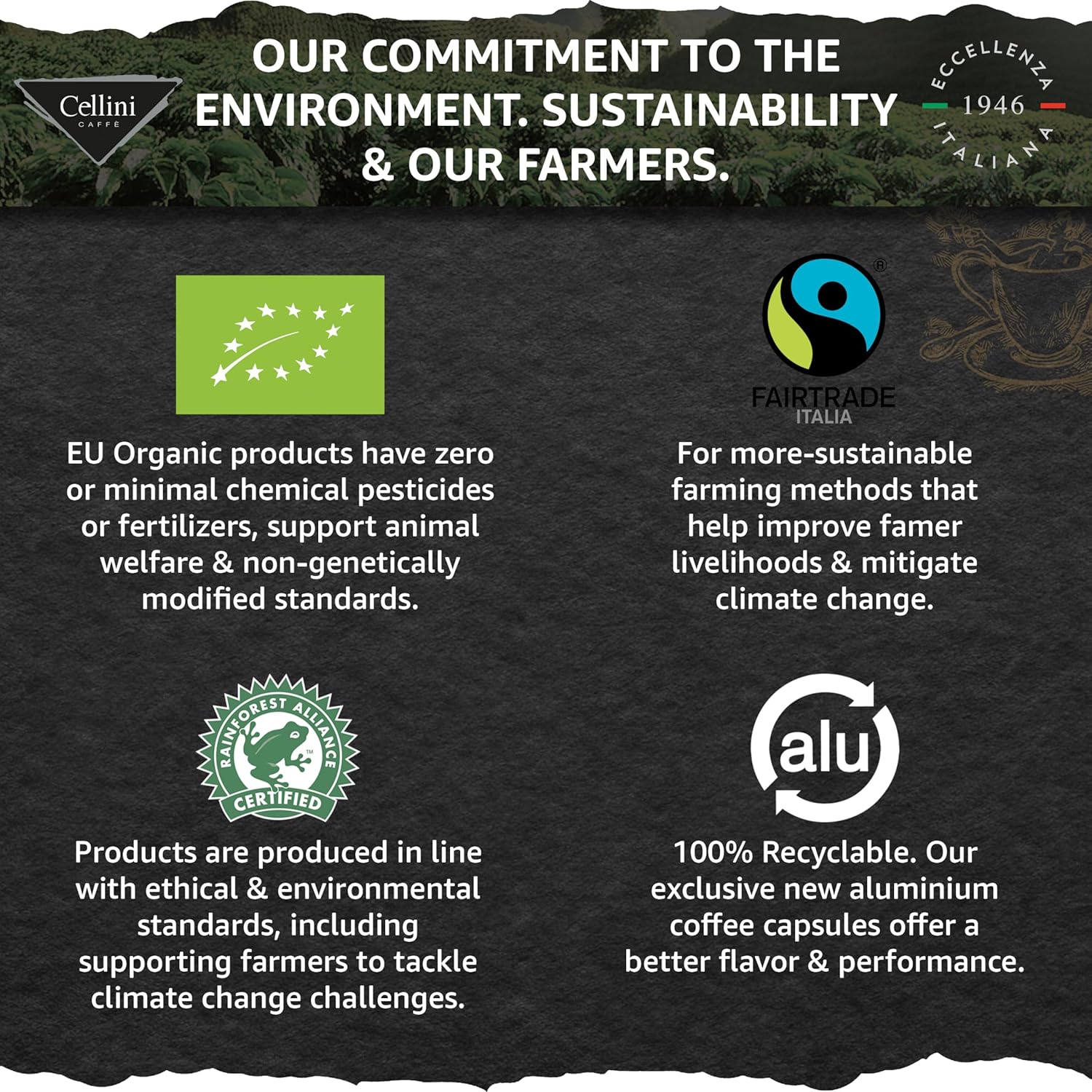 Cellini Caffè Intenso Aluminum Nespresso Pods, 30 Count, Dark Roast Coffee Capsules, 100% Nespresso Original Machine Compatible, Extra Strong - Image 3