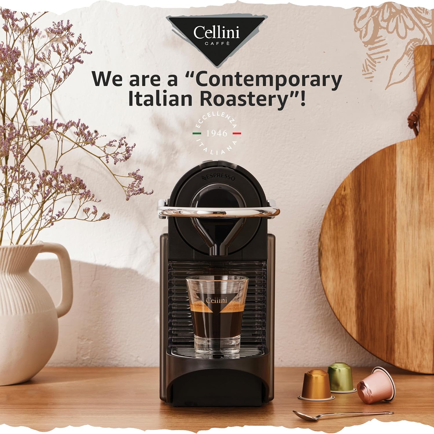 Cellini Caffè Intenso Aluminum Nespresso Pods, 30 Count, Dark Roast Coffee Capsules, 100% Nespresso Original Machine Compatible, Extra Strong - Image 6