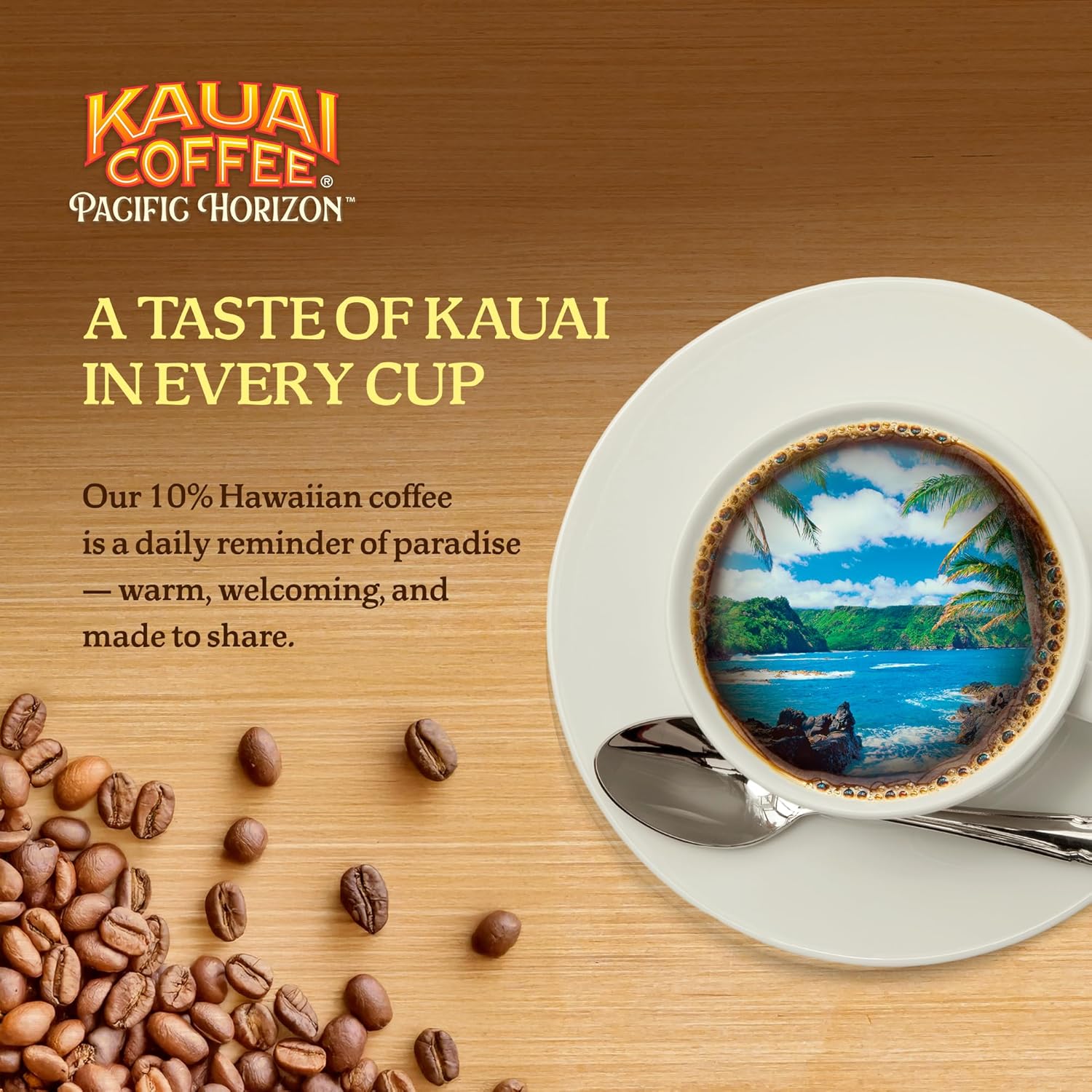 Alternative view of Kauai Coffee K-Cup Pods for Keurig Brewers u2013 Arabica Coffee, 10% Hawaiian u2013 Medium Roast, Savory and Chocolatey Aroma u2013 Mocha Macadamia Nut, 1 Pack of 48 Single Serve K-Cups