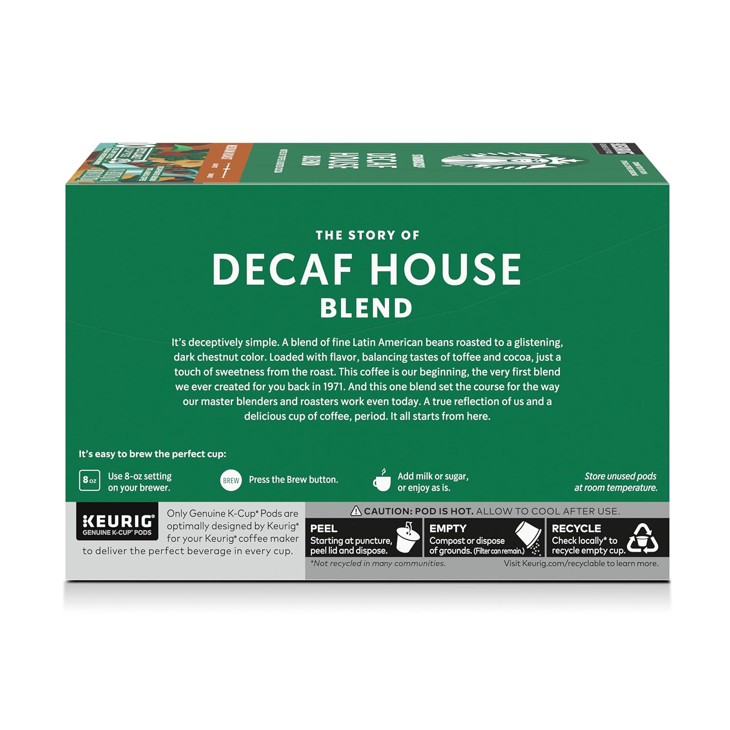 Starbucks K-Cup Coffee Pods, Medium Roast Hot or Iced Coffee, Decaf House Blend, 10 Keurig Pods - Image 7