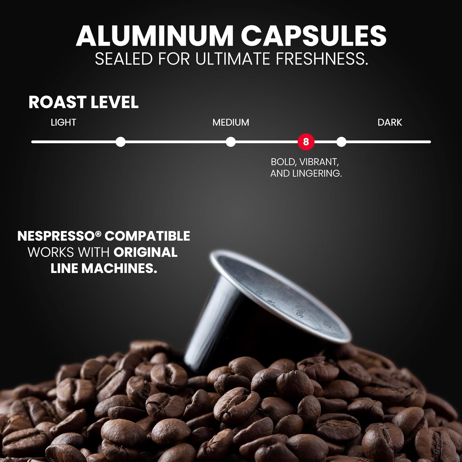 Alternative view of GILA Café Espresso Lungo Aluminum Coffee Capsules u2013 Medium Roast Coffee Pods Compatible with Nespresso Original Machines u2013 100% Mexican Arabica with Hazelnut & Vanilla Notes, 60 Count