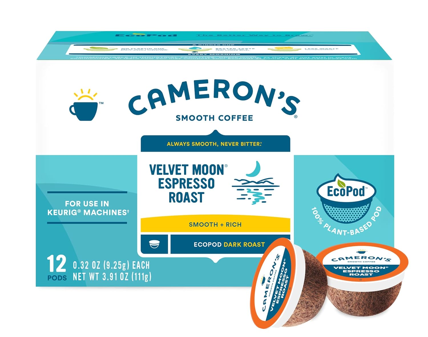 Alternative view of Cameron's Coffee Single Serve Pods, Velvet Moon, 12 Count (Pack of 1)