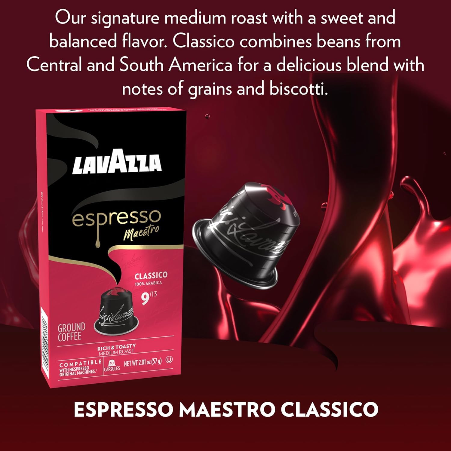 Lavazza Espresso Capsules Compatible with Nespresso Original Machines Variety Pack, 10 Count (Pack of 6)
