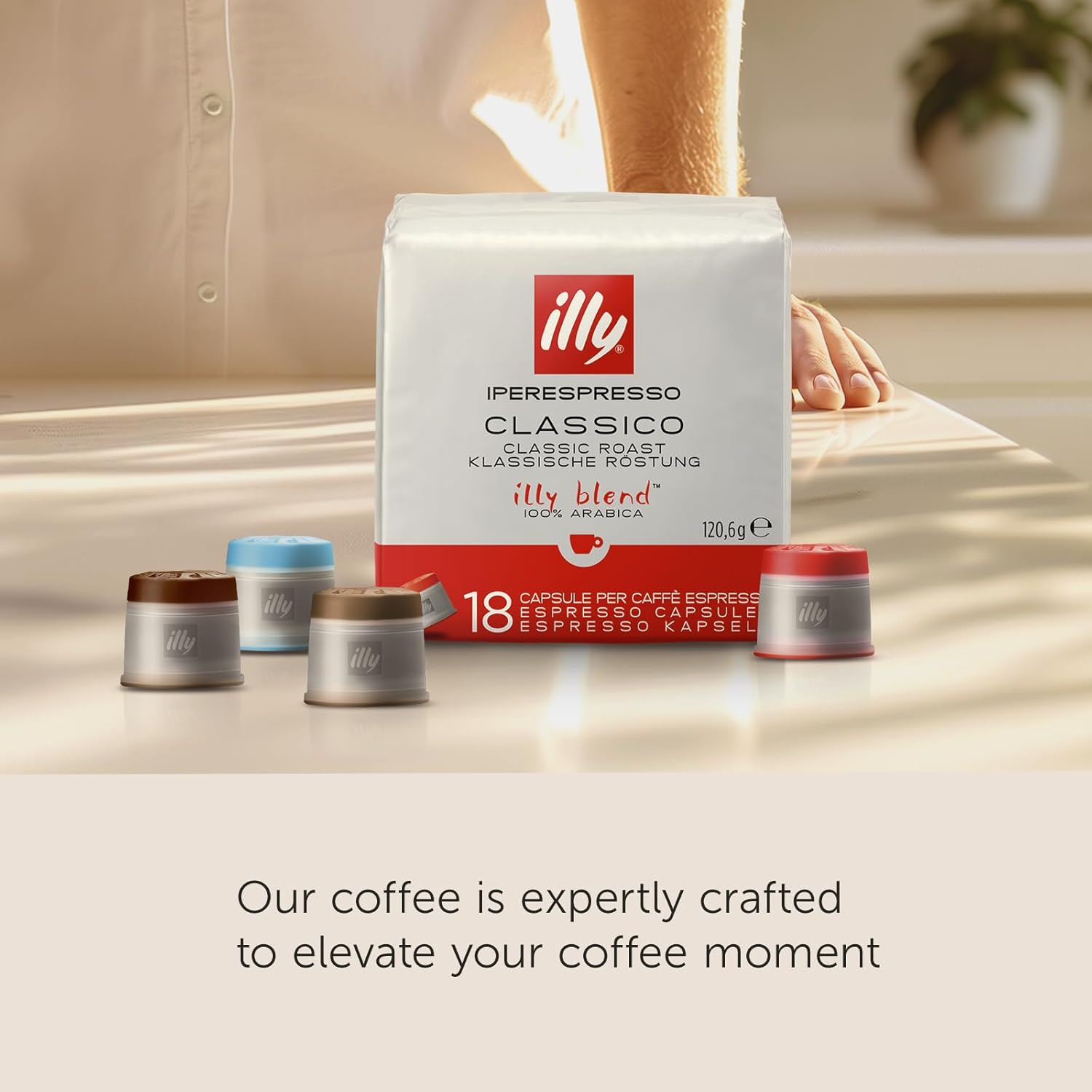 Alternative view of illy Coffee iperEspresso Capsules - Single-Serve Coffee Capsules & Pods - Single Origin Coffee Pods u2013 Classico Medium Roast with Notes of Caramel - For iperEspresso Capsule Machines u2013 18 Count