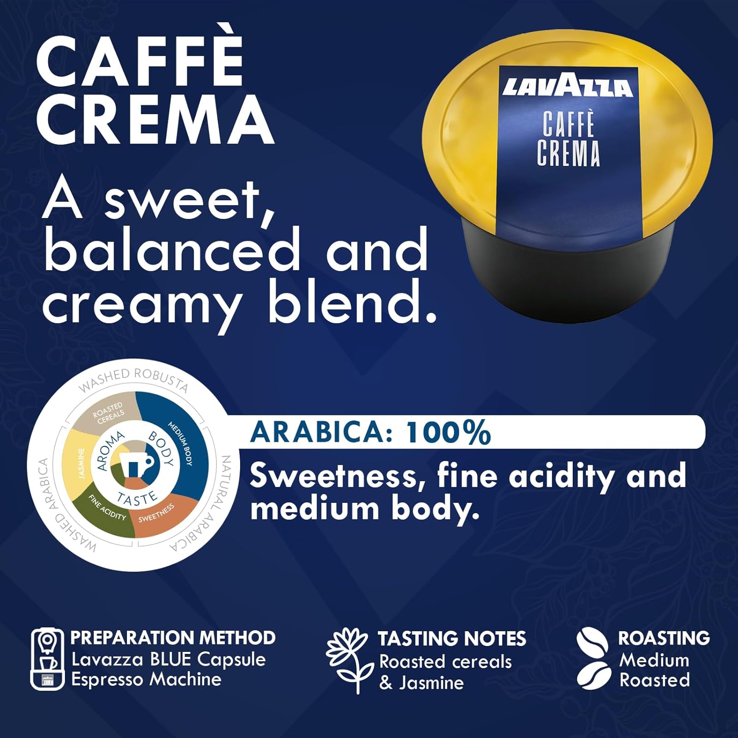 Alternative view of Lavazza Blue Coffee Capsules Variety Pack u2013 100 Count (50 Pods Each) u2013 Includes Top Class & Caffè Crema Blends u2013 Compatible with Lavazza LB Espresso Machines Only u2013 Premium Italian Coffee