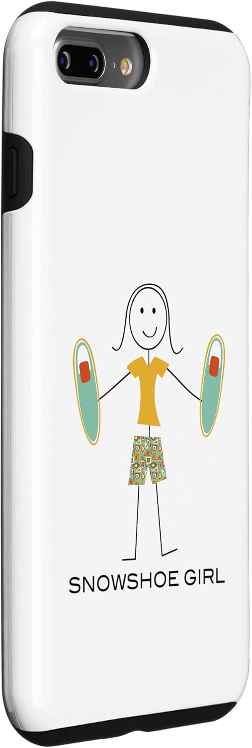 Alternative view of Funny Women Snowshoe Girl Snowshoeing Snowshoer Case for iPhone 7 Plus/8 Plus