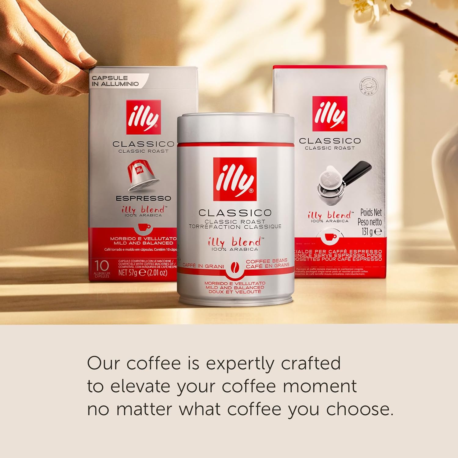Alternative view of illy E.S.E. Coffee - Single-Serve Pods u2013 Classico Medium Roast - Notes Of Chocolate & Caramel - For E.S.E Machines - Extraordinary Aroma & Body u2013 18 Count