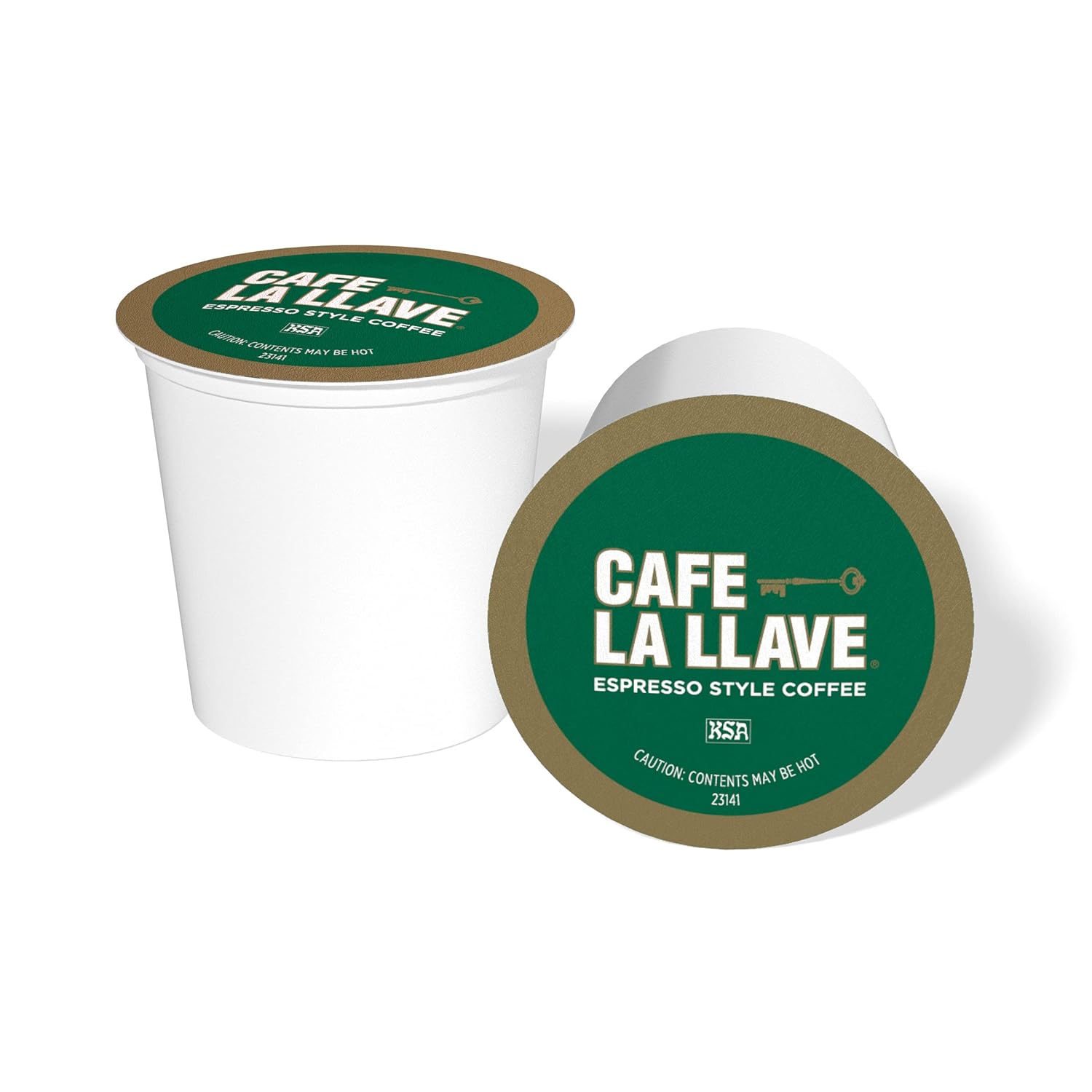 Cafe La Llave 24 Count Dark Roast Coffee Pods, Espresso Style, Compatible with Keurig Brewers, Single Serve Rich Bold Flavor