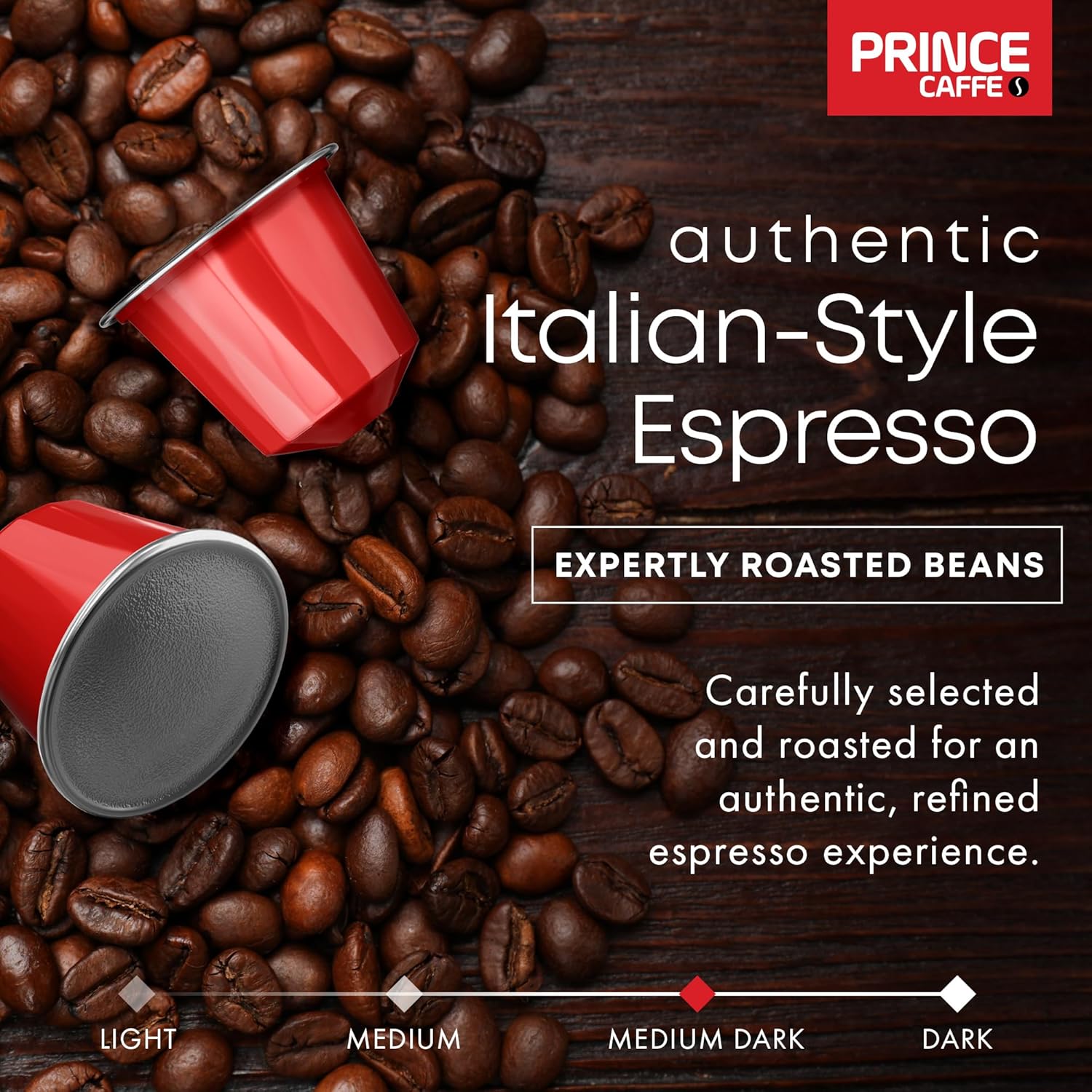 Alternative view of Prince Caffe Espresso Pods u2013 MILLENNIUM Intensity 9 Medium-Dark Roast Coffee Capsules u2013 Compatible with Nespresso, Pods for Original Line Machines u2013 Premium Quality Capsules 3 x 10 Pack (30 Count)