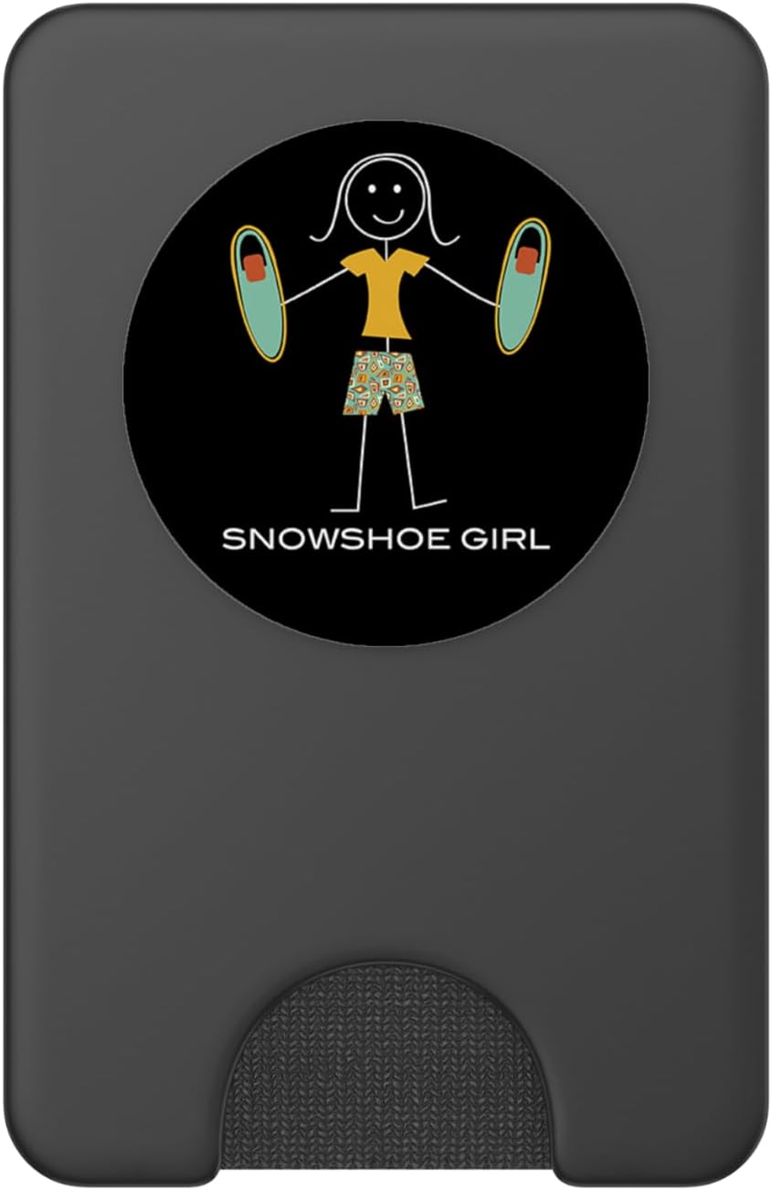 Funny Women Snowshoe Girl Snowshoeing Snowshoer PopSockets PopWallet for MagSafe