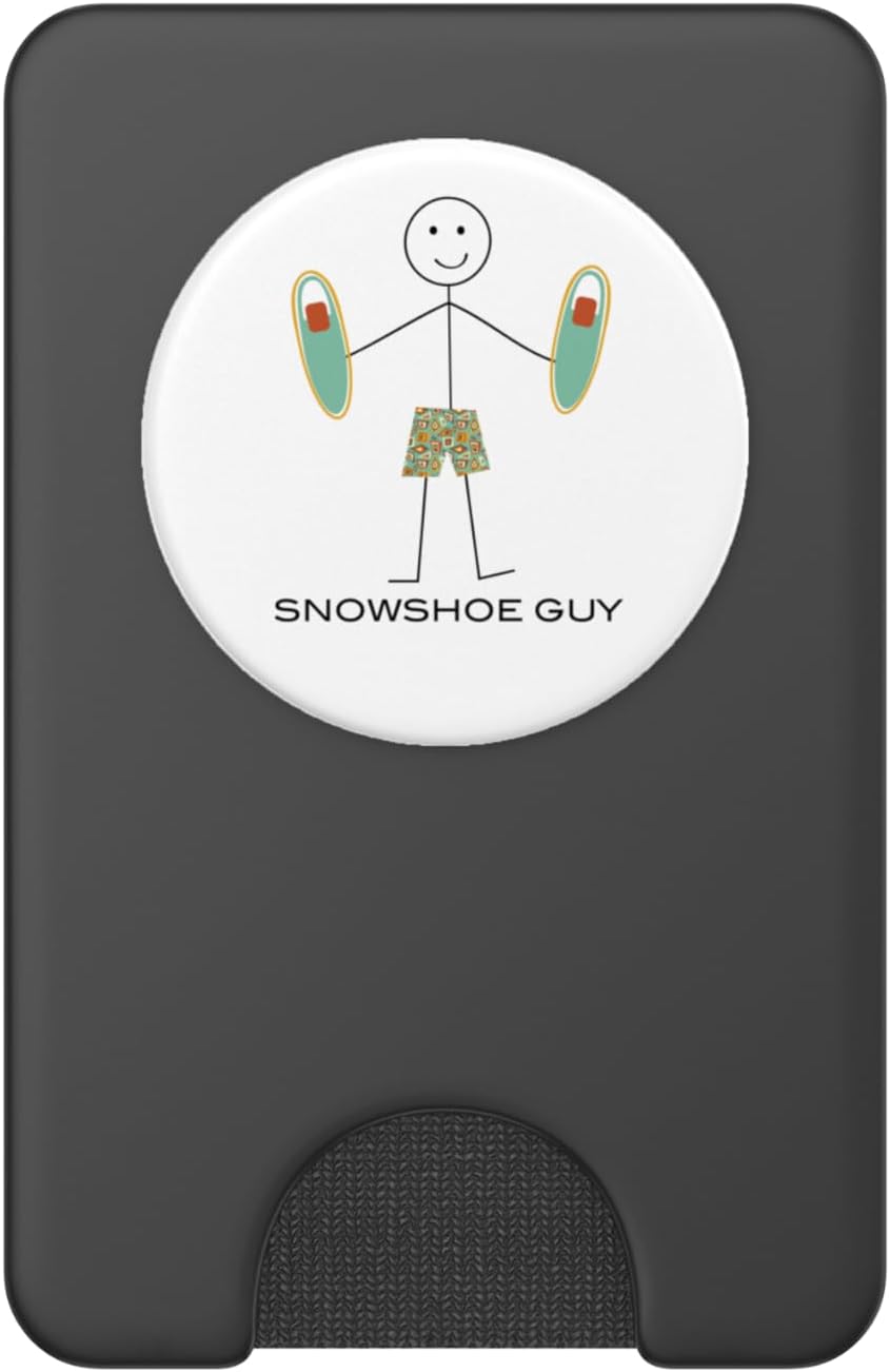 Funny Mens Snowshoe Guy Boys Snowshoeing Snowshoer PopSockets PopWallet for MagSafe