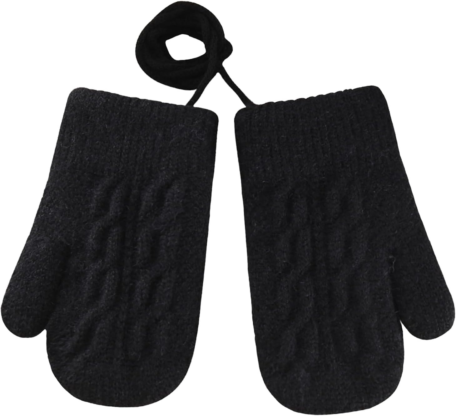 Alternative view of Clobeau Baby Snow Mittens Winter Warm String Mittens Full Finger Ski Gloves Christmas Mitten for Kid Girl Boy 0-3Years