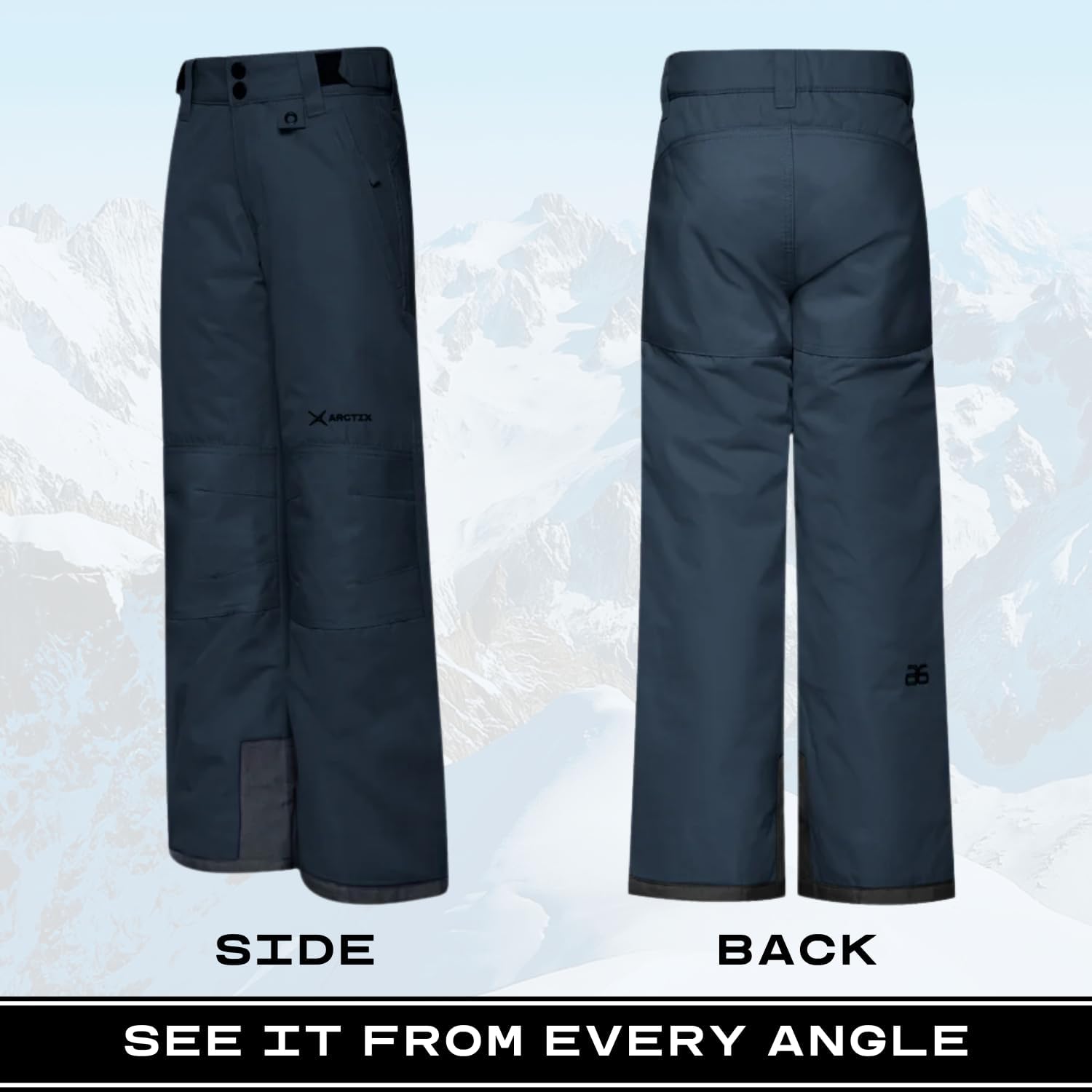 Alternative view of Arctix Kids Snow Pants with Reinforced Knees and Seat