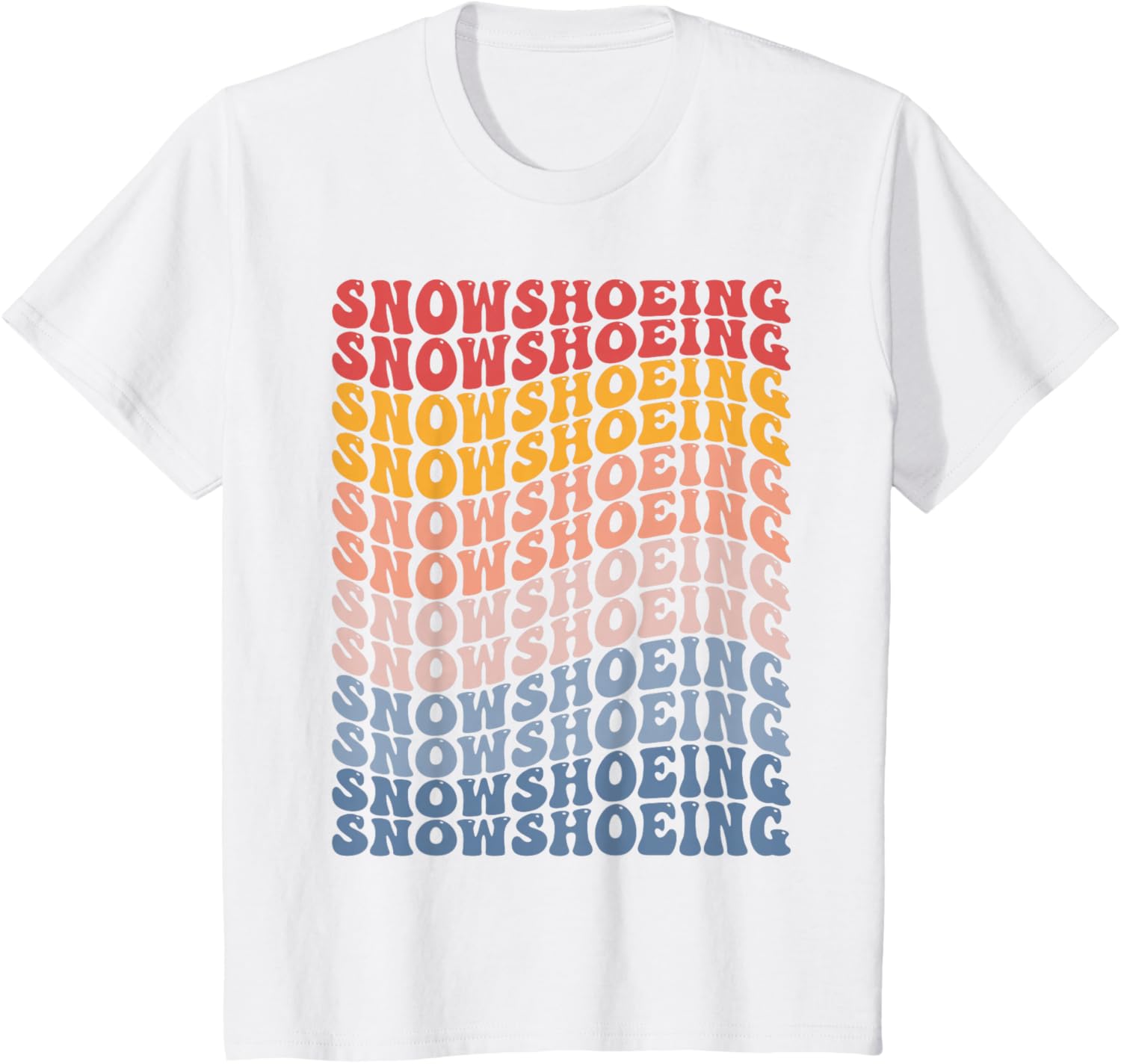 Alternative view of Snowshoeing Groovy Retro Sports