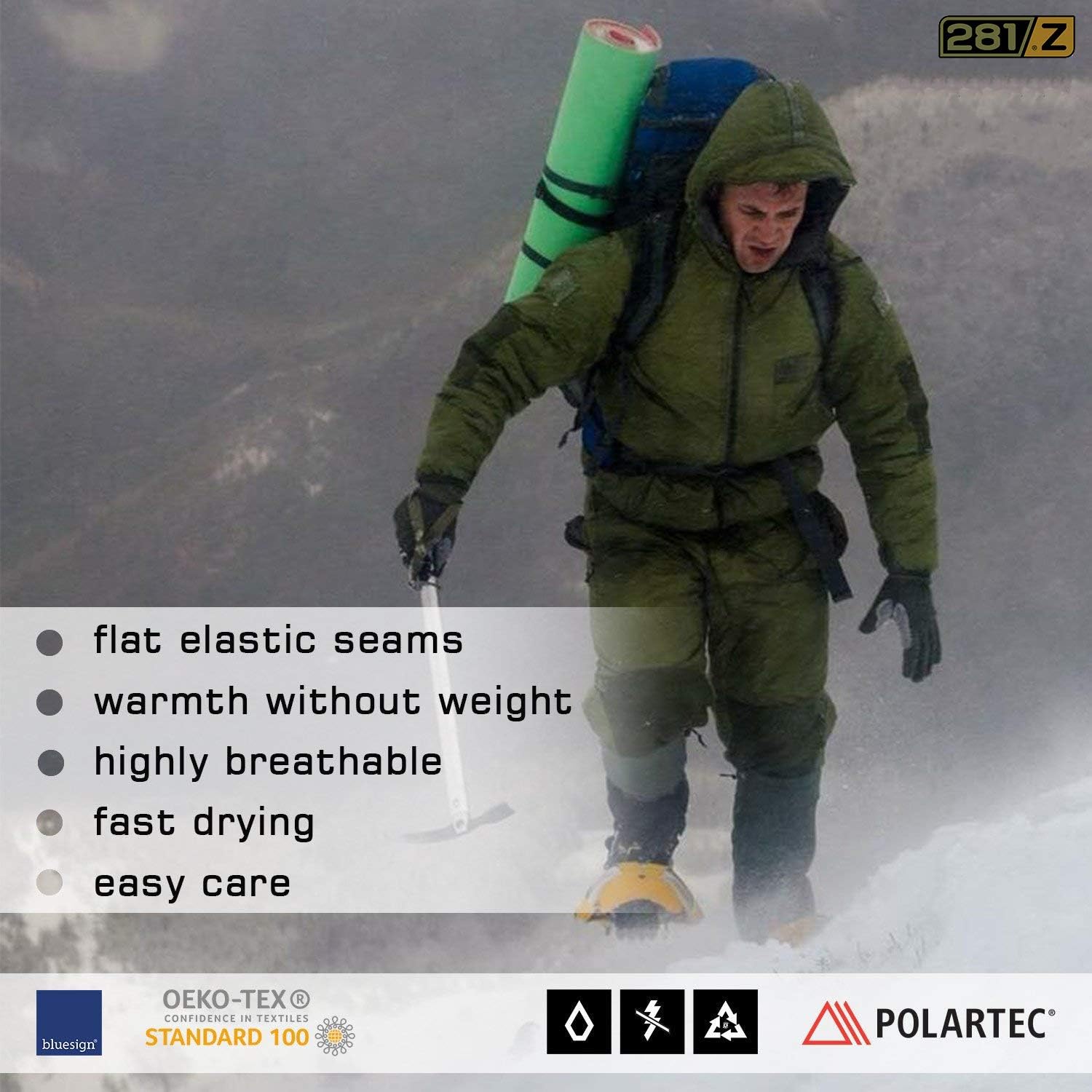 Alternative view of 281Z Military Warm 8 inch Boot Liner Socks - Outdoor Tactical Hiking Sport - Polartec Fleece Winter Socks