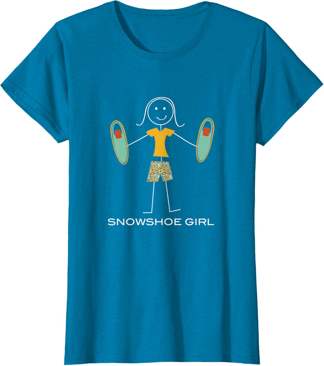 Alternative view of Funny Women Snowshoe Girl Snowshoeing Snowshoer