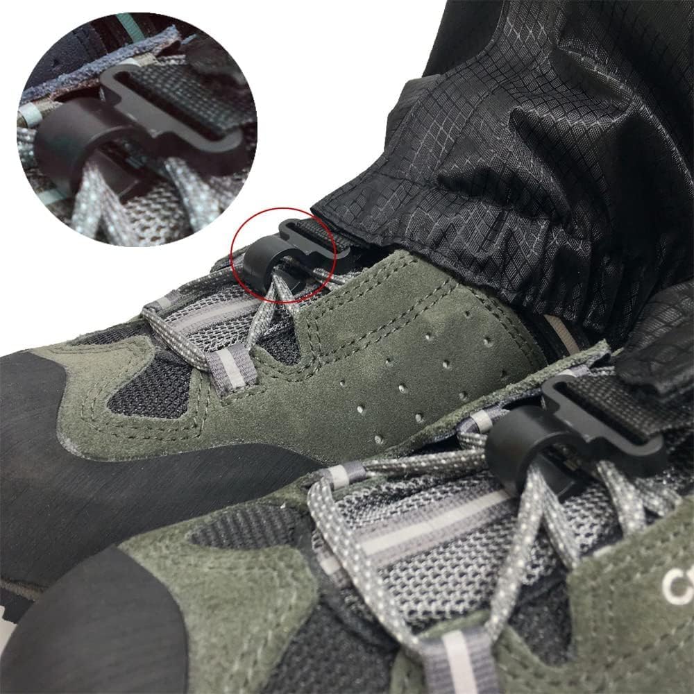 Alternative view of UNIQOCK Waterproof Ankle Gaiters for Hiking Boots and Shoes Lightweight Adjustable Leg Gators for Men