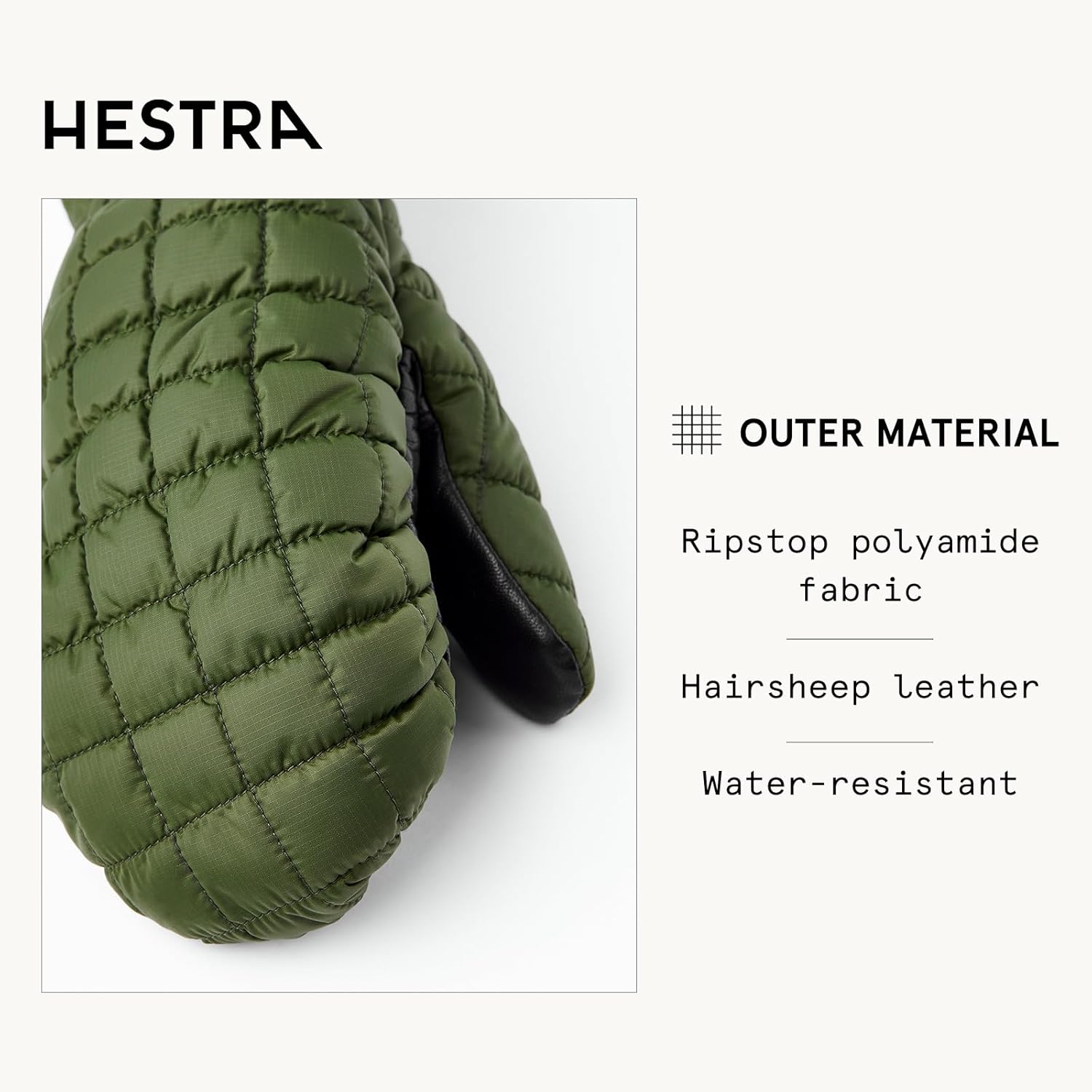 Alternative view of Hestra Moon Light Mitt, Windproof Insulated Mitten for Alpine Skiing, Snowboarding, Cross Country Ski & Snowshoeing