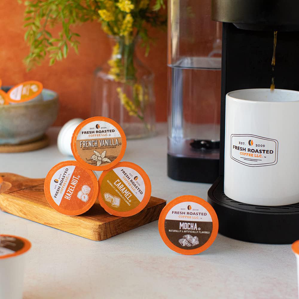 Fresh Roasted Coffee, The Great Eight, Flavored Coffee Pod Variety Pack, K-Cup Compatible, 96 Count - Image 4