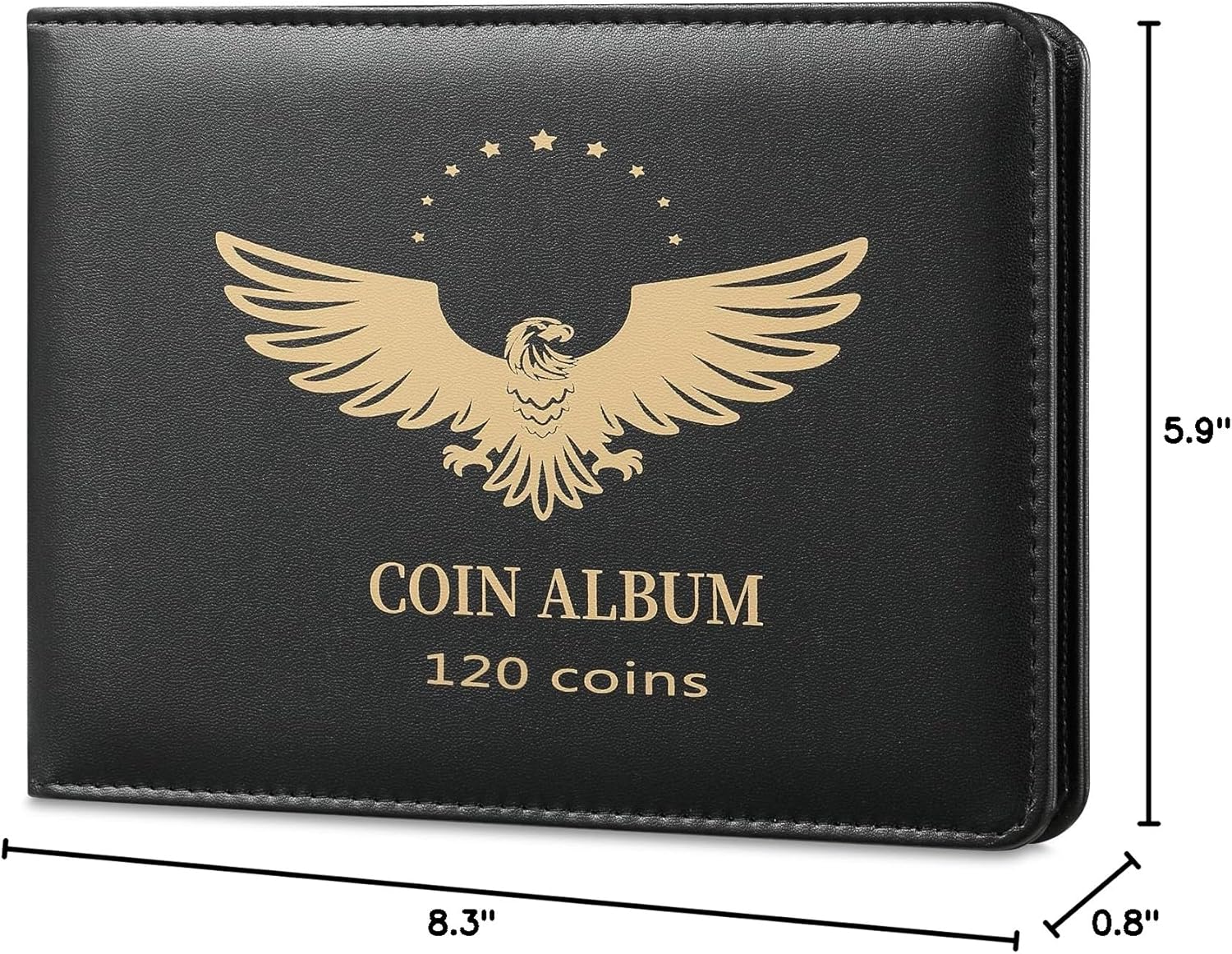 Alternative view of MUDOR Coin Collection Holder Book for Collectors, PVC FREE, 120 Pockets Collecting Storage Album Organizer Supplies for Half Dollar, Silver Dollar (120 Pockets)