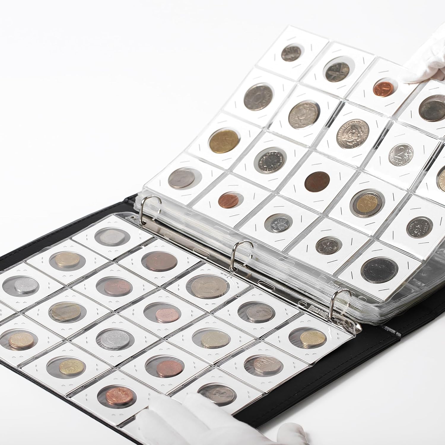 15 Sheets Coin Pocket Pages - 5x5cm(2"x2") 20 Pockets Standard 9-Hole Coin Binder Inserts Sleeves Coin Collection Pocket Pages - Image 5